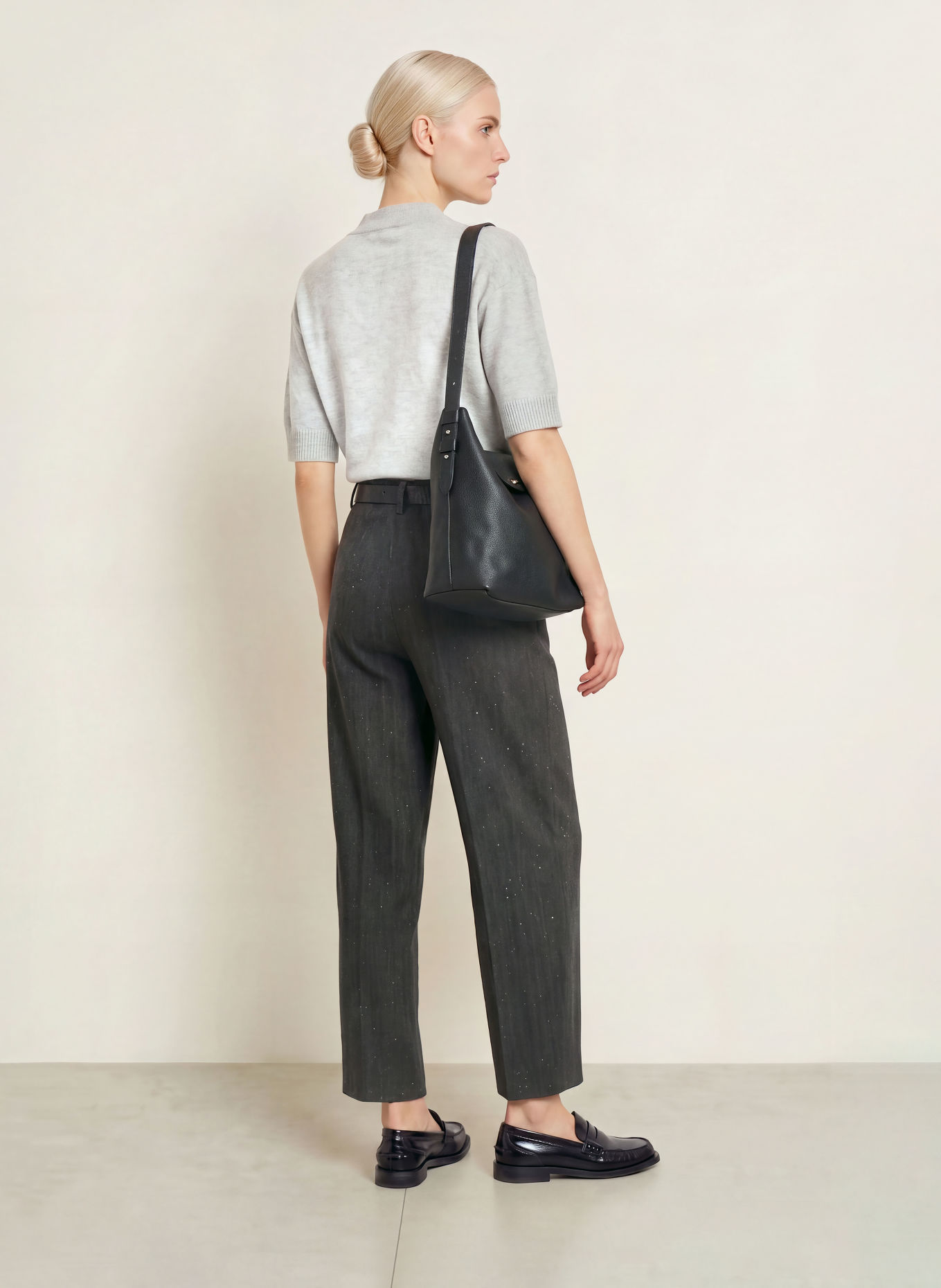 OPUS PANTS Hose MIKHA: SCHWARZ / DUNKELGRAU