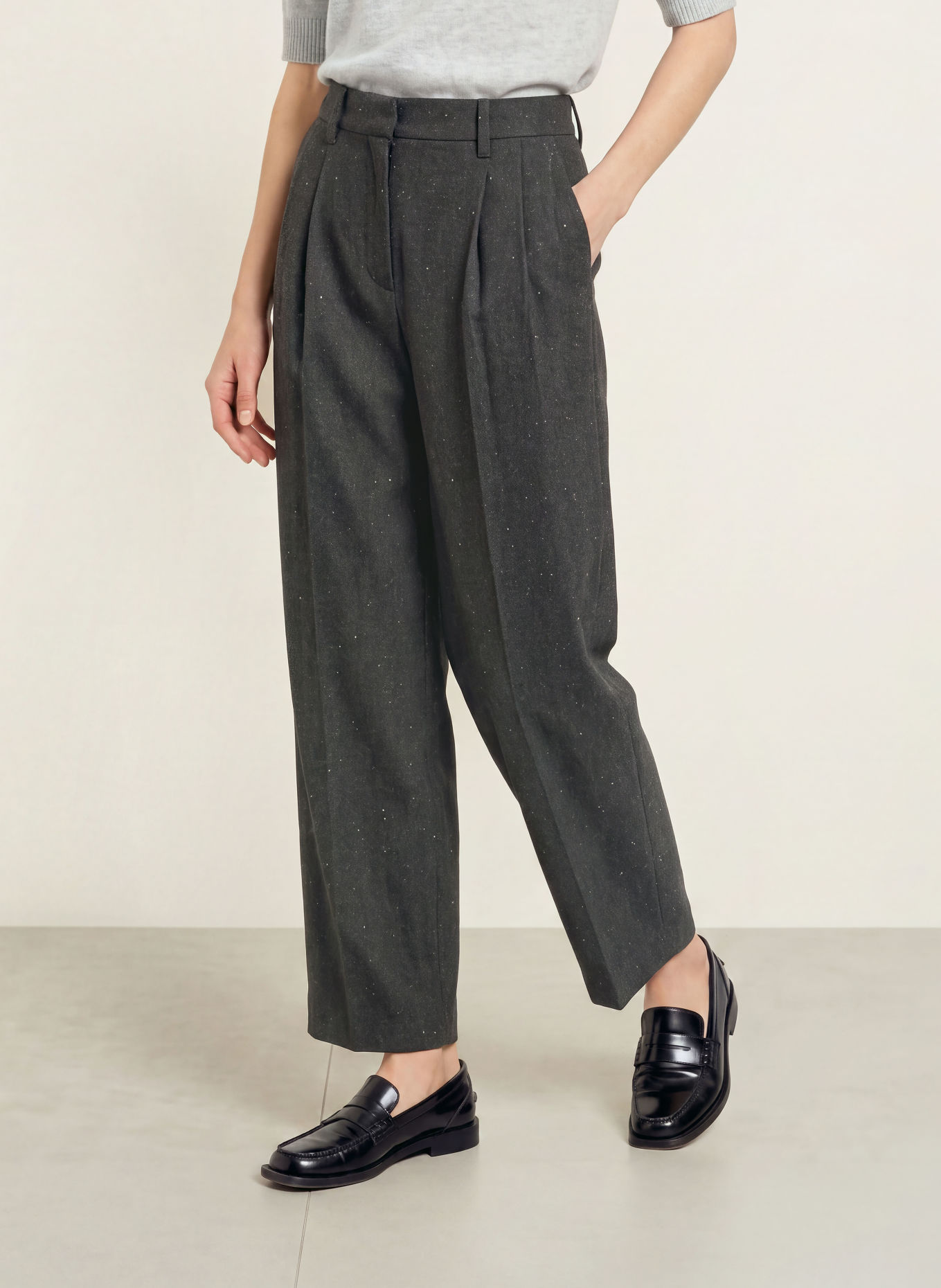 OPUS PANTS Hose MIKHA: SCHWARZ / DUNKELGRAU