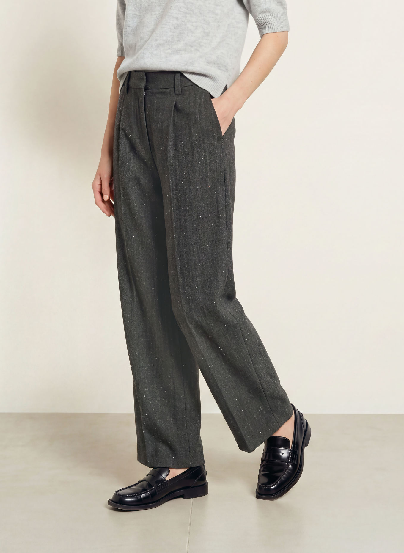 OPUS PANTS Hose MIKHA: SCHWARZ / DUNKELGRAU