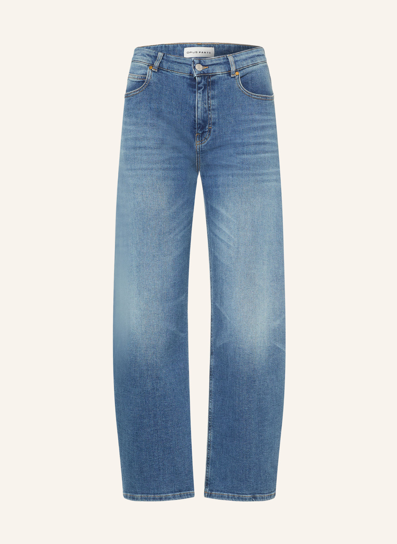 OPUS PANTS Barrel džíny MARI SKY: 70383 mid blue