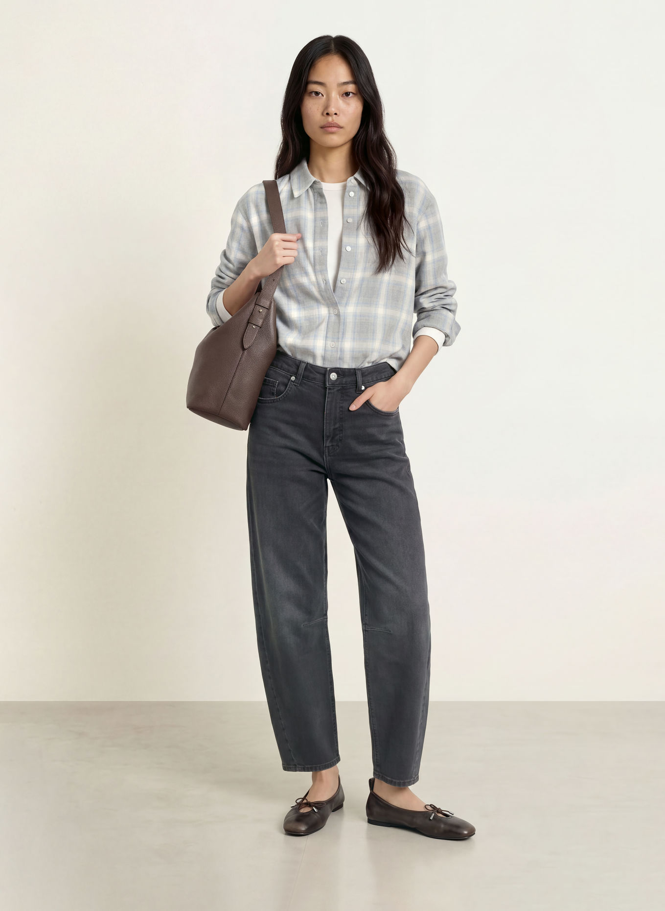 OPUS PANTS Barrel Jeans MARI SKY: 70386 dark grey