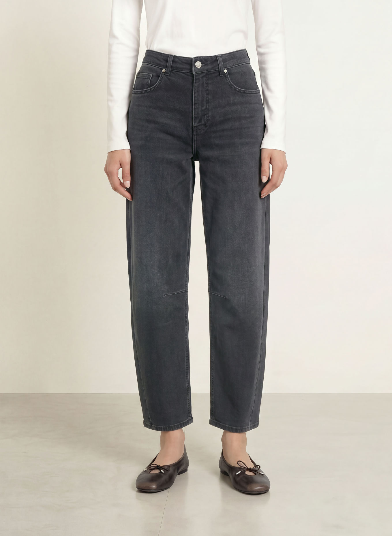 OPUS PANTS Barrel Jeans MARI SKY: 70386 dark grey