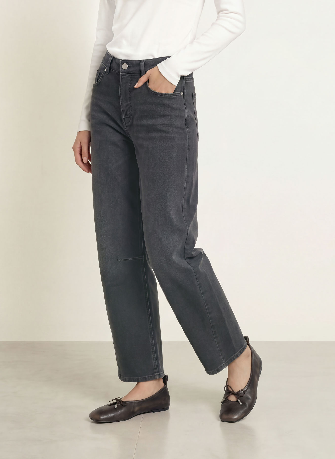 OPUS PANTS Barrel Jeans MARI SKY: 70386 dark grey