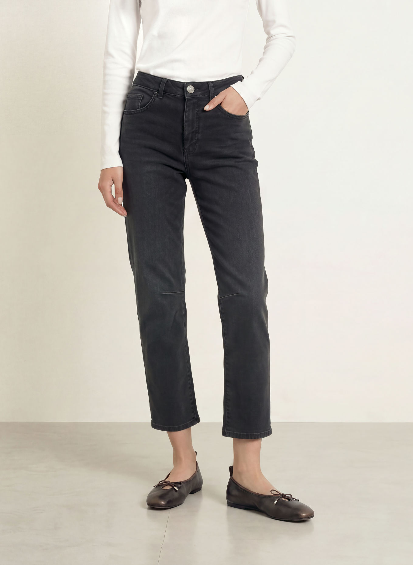 OPUS PANTS Barrel jeans MELLY RELAX: 70386 dark grey