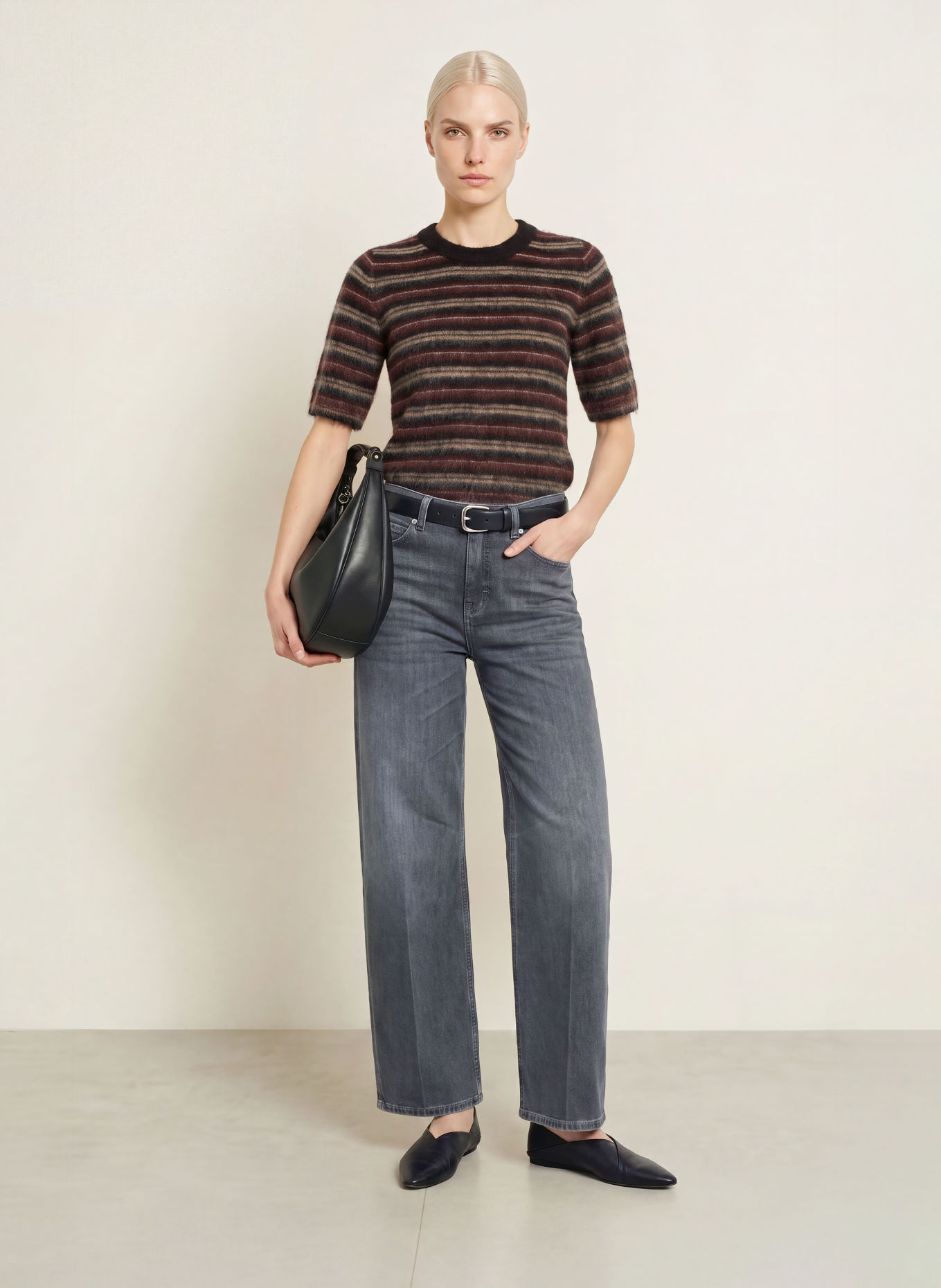 OPUS PANTS Jean barrel MARI LEAP: 70375 dark grey