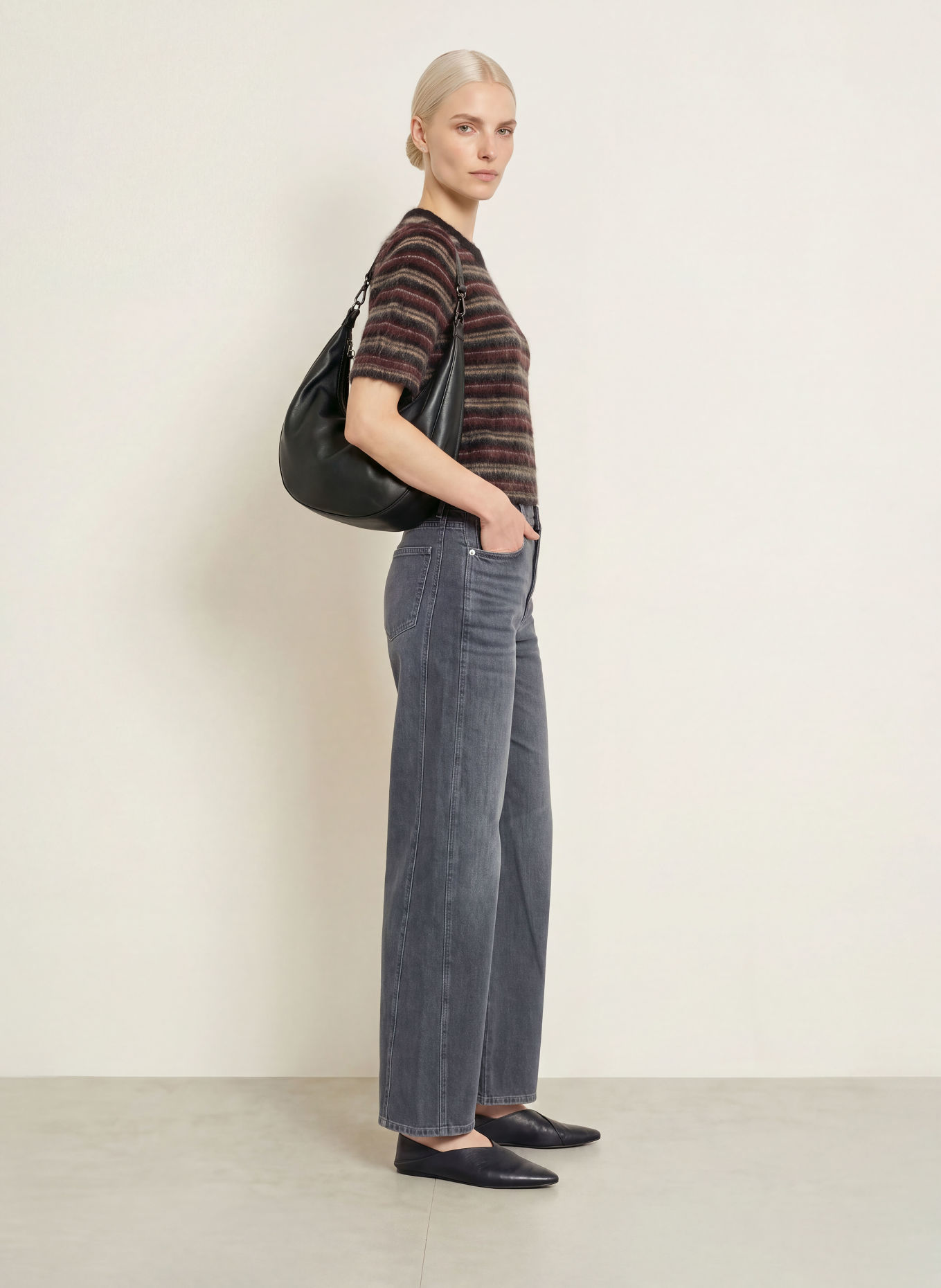 OPUS PANTS Jean barrel MARI LEAP: 70375 dark grey