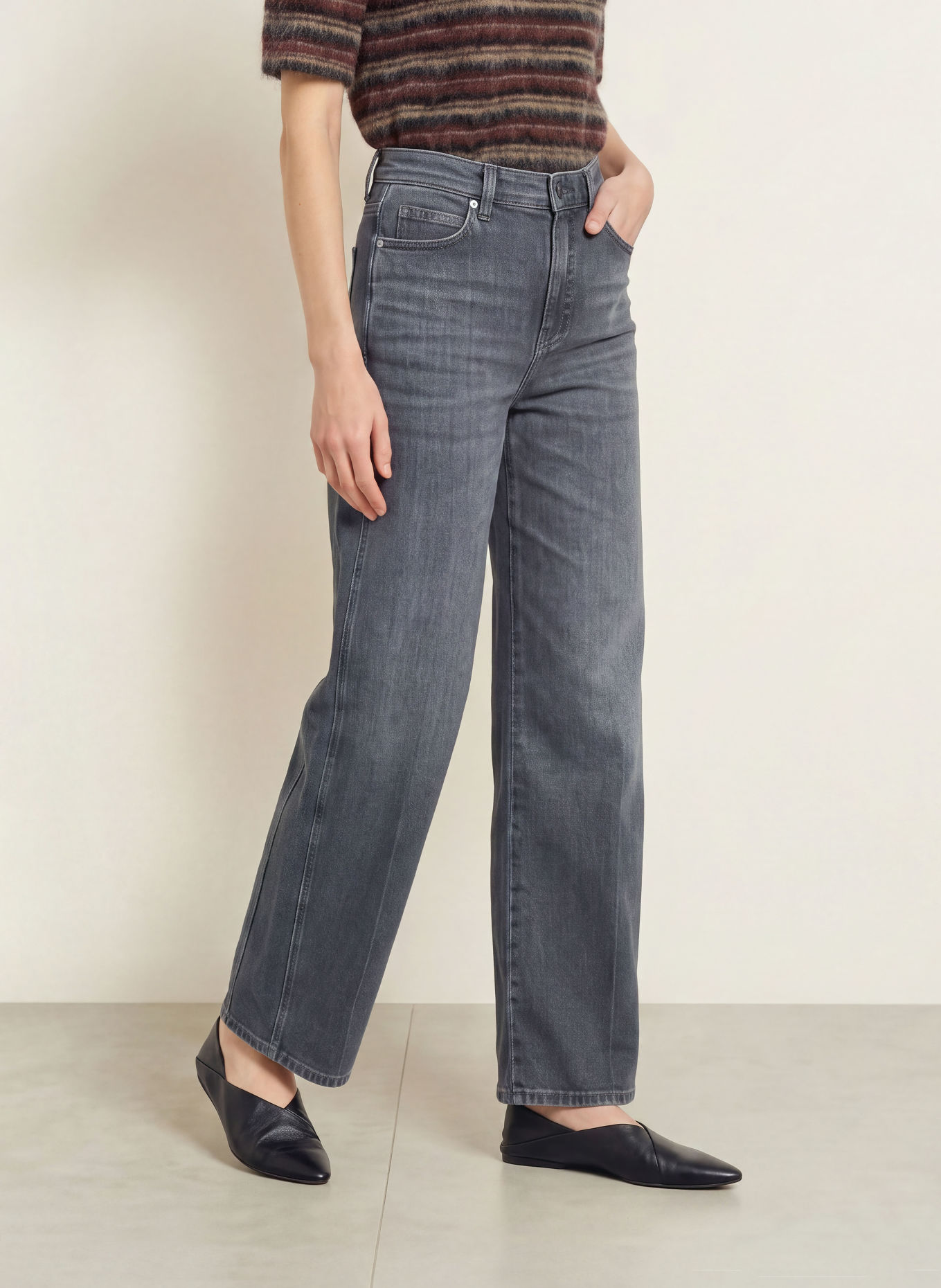 OPUS PANTS Jean barrel MARI LEAP: 70375 dark grey