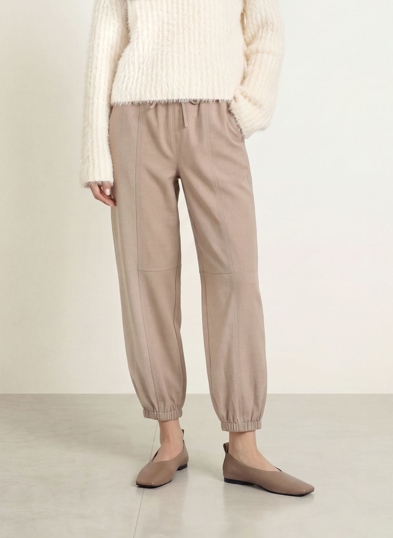 OPUS PANTS Hose MUCIA im Jogging-Stil: TAUPE