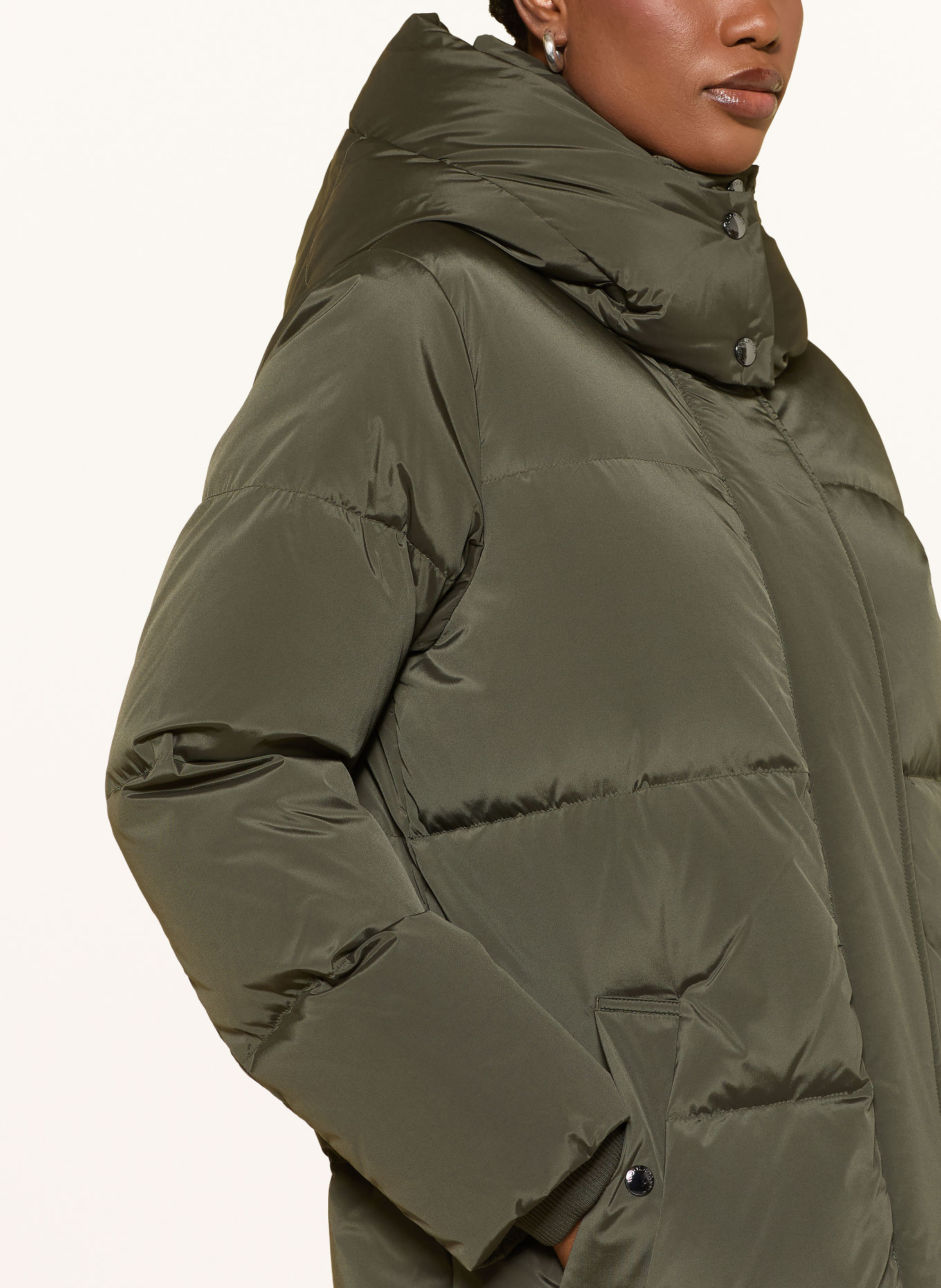 WOOLRICH Donsmantel KELLY met afneembare capuchon: DONKERGROEN