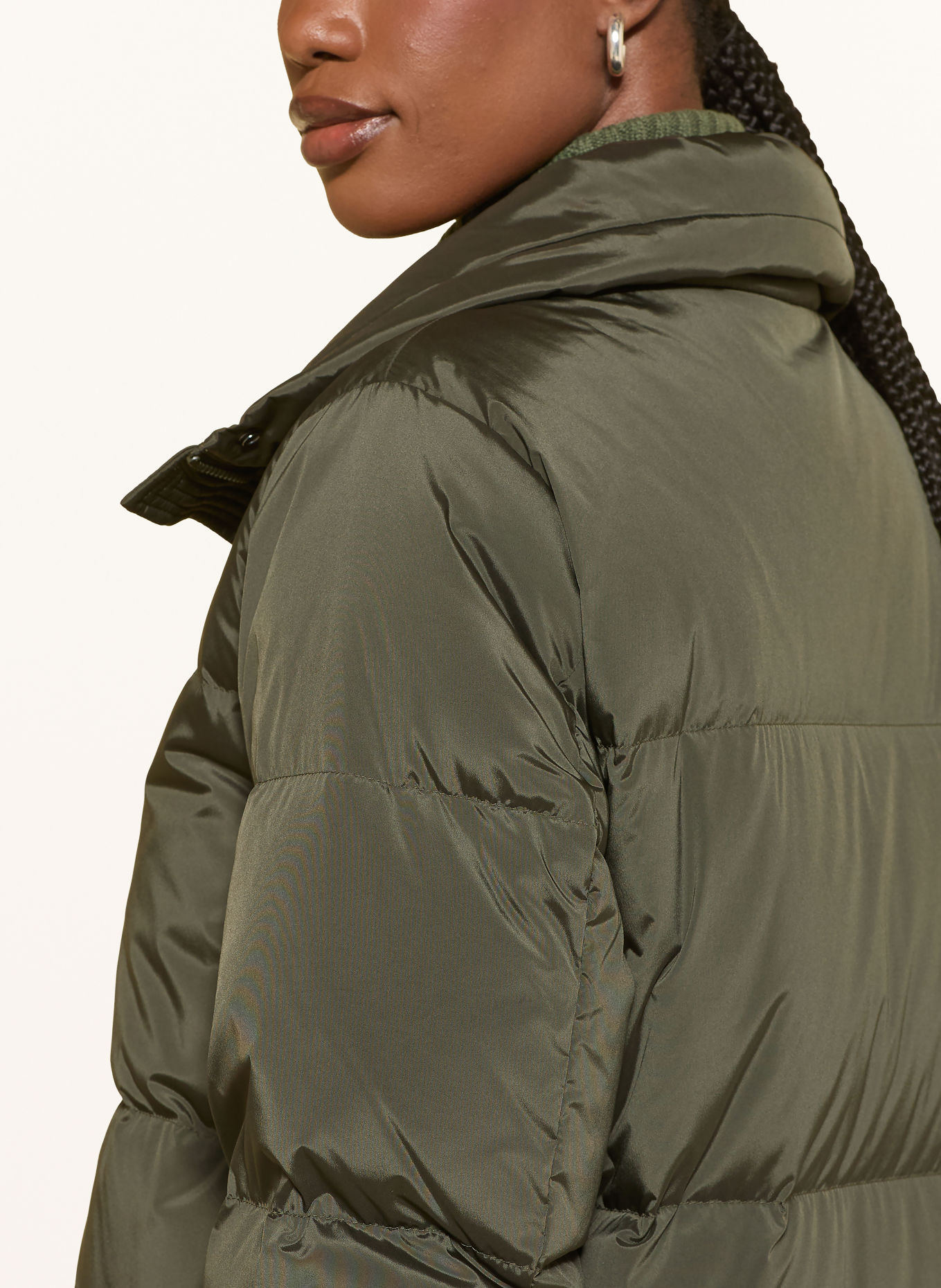 WOOLRICH Donsmantel KELLY met afneembare capuchon: DONKERGROEN