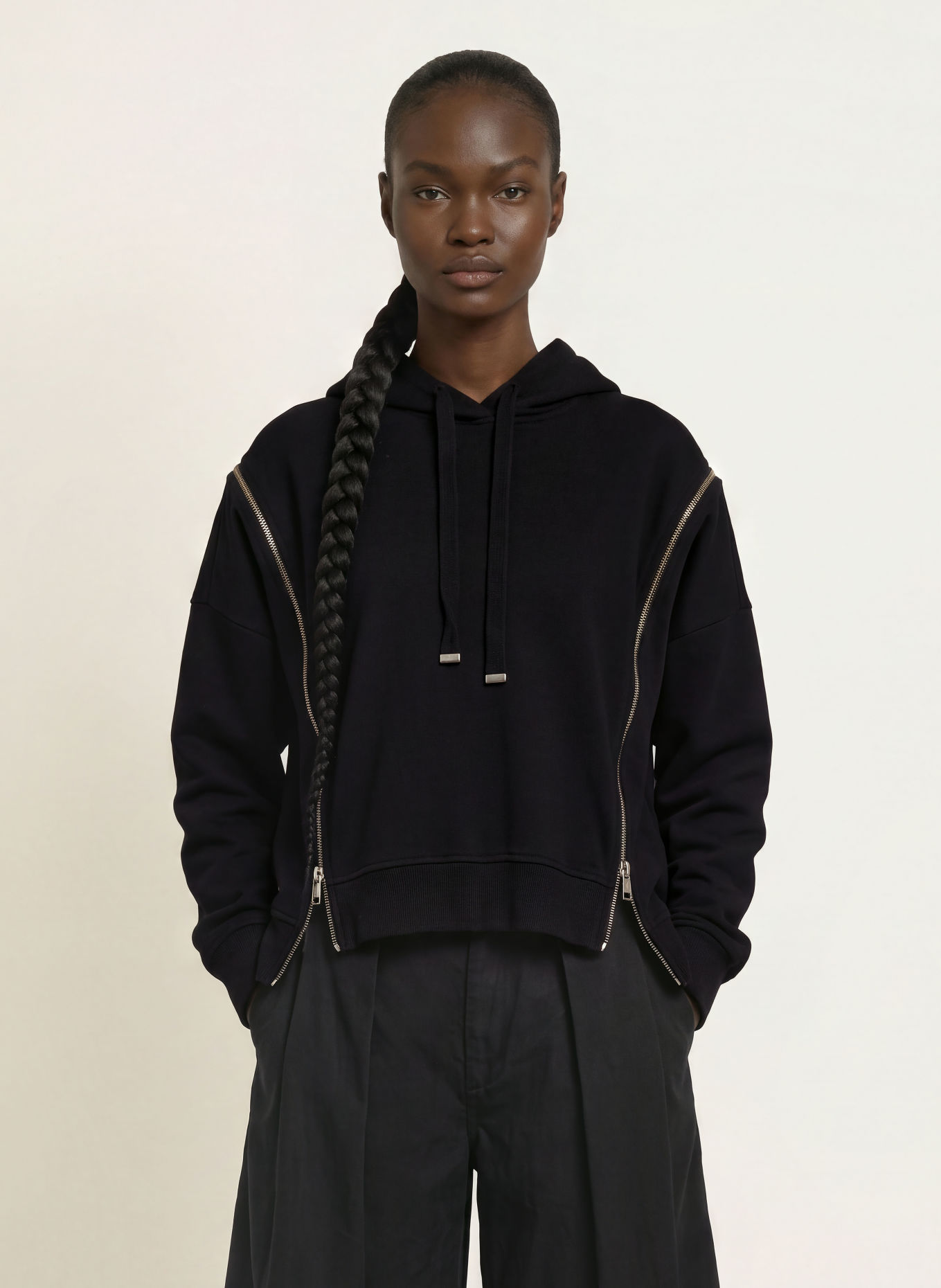 ALLSAINTS CIARA Hoodie: BLACK