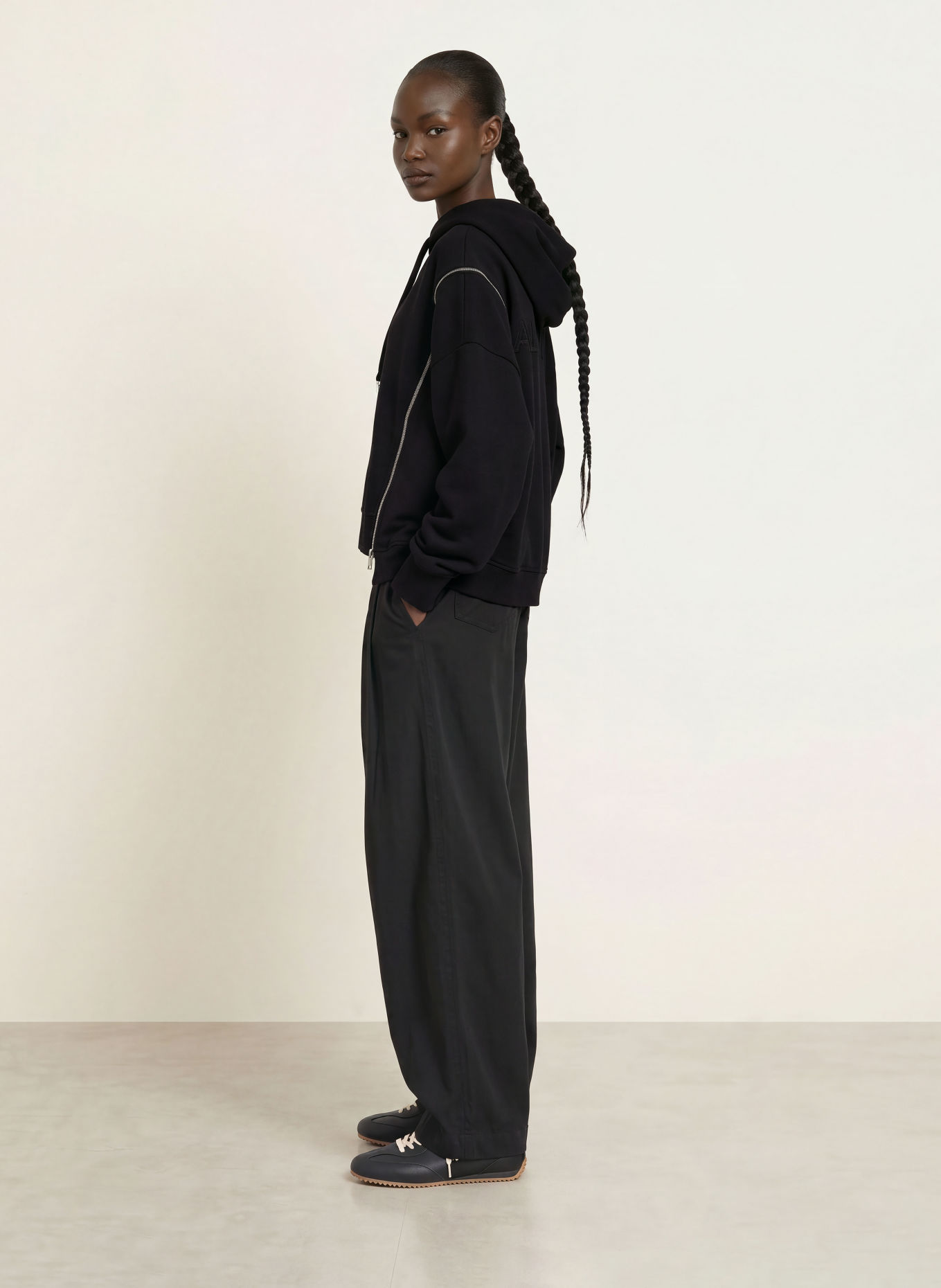 ALLSAINTS CIARA Hoodie: BLACK
