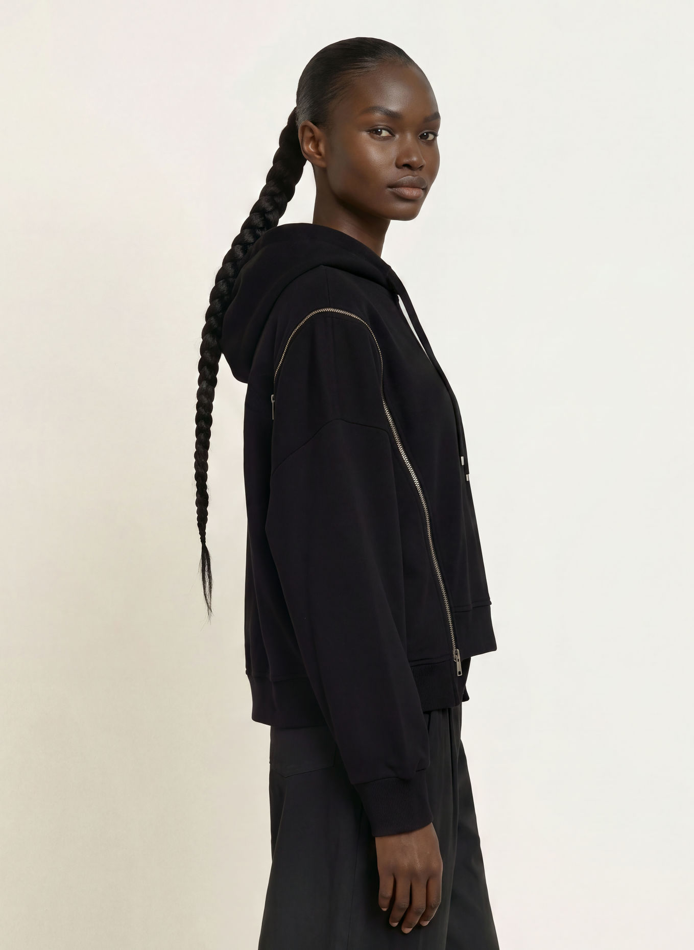 ALLSAINTS CIARA Hoodie: BLACK