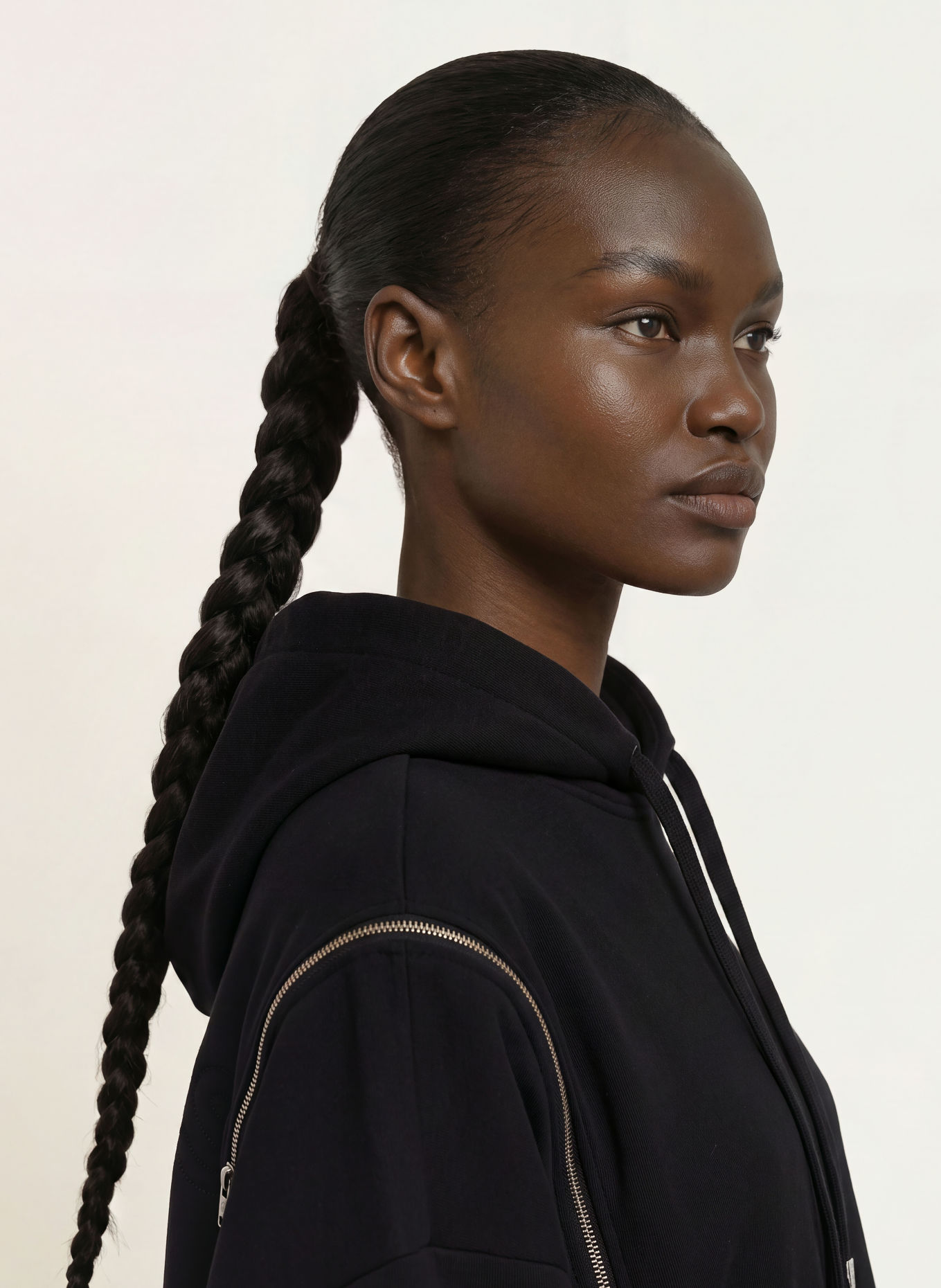 ALLSAINTS CIARA Hoodie: BLACK