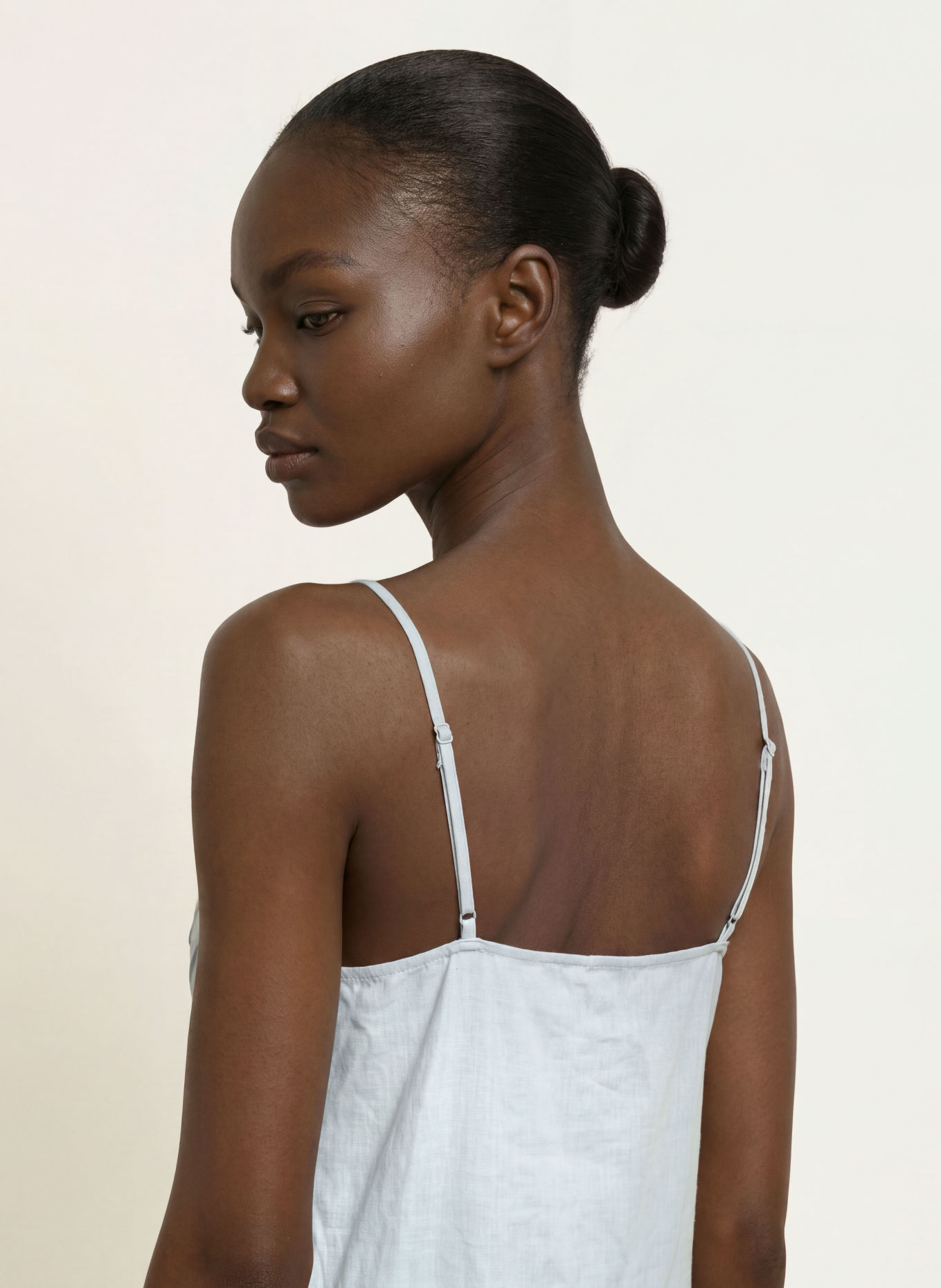 ALLSAINTS Linnen jurk SAMIA met kant: LICHTBLAUW