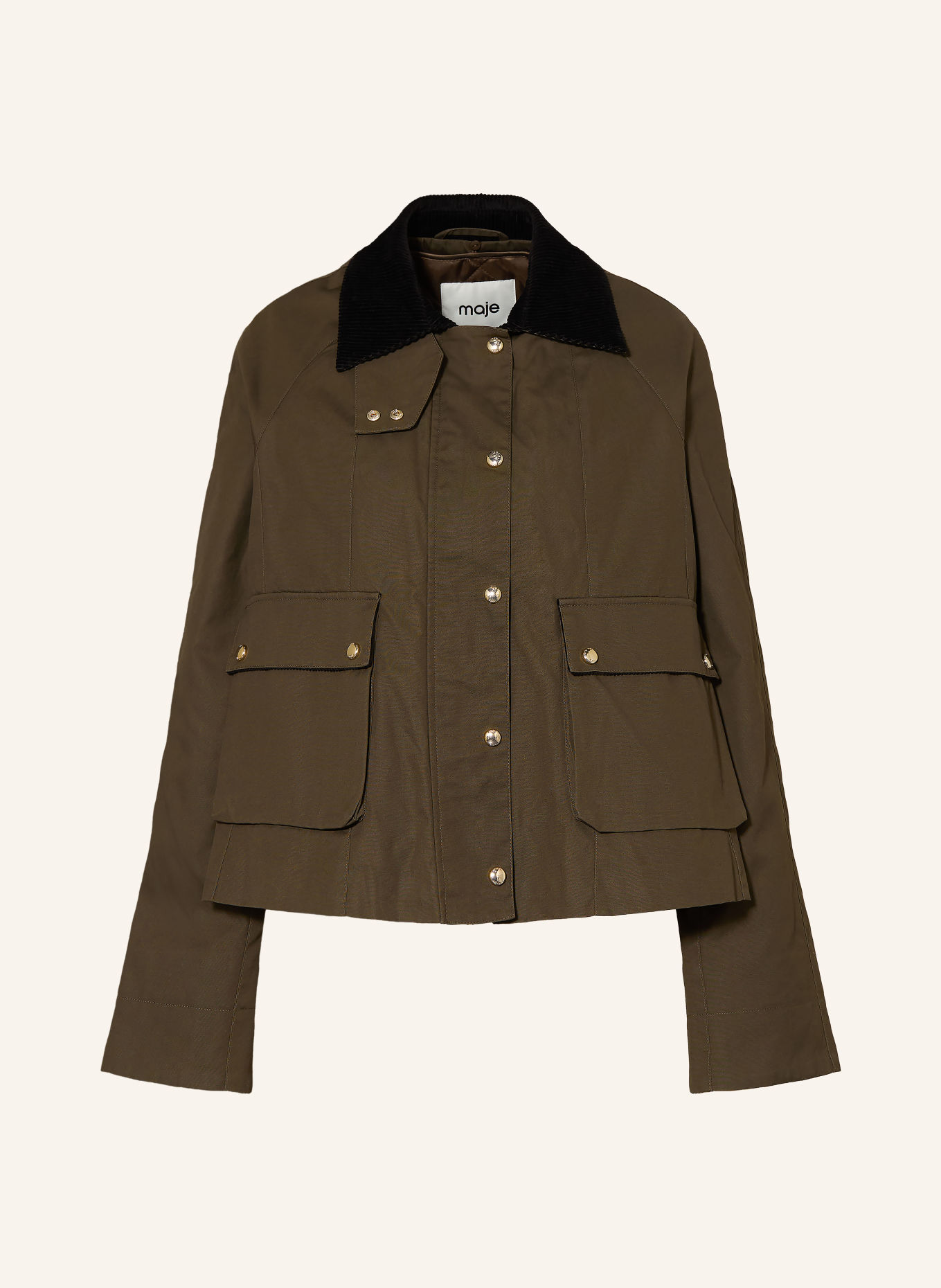 maje Fieldjacket: KHAKI / SCHWARZ