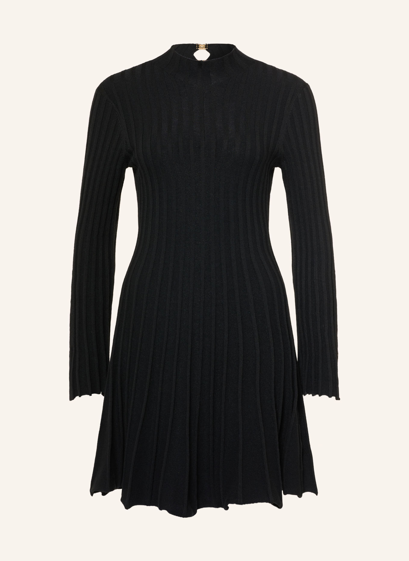 maje Strickkleid mit Cut-outs: SCHWARZ