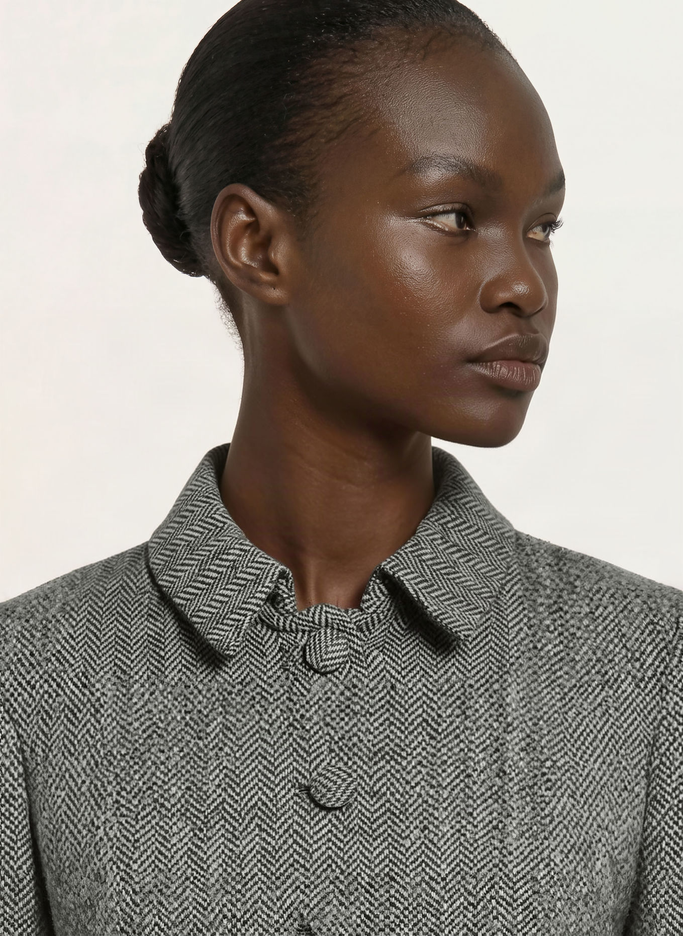 HOBBS DANIELLA Tweed Blazer: BLACK / WHITE