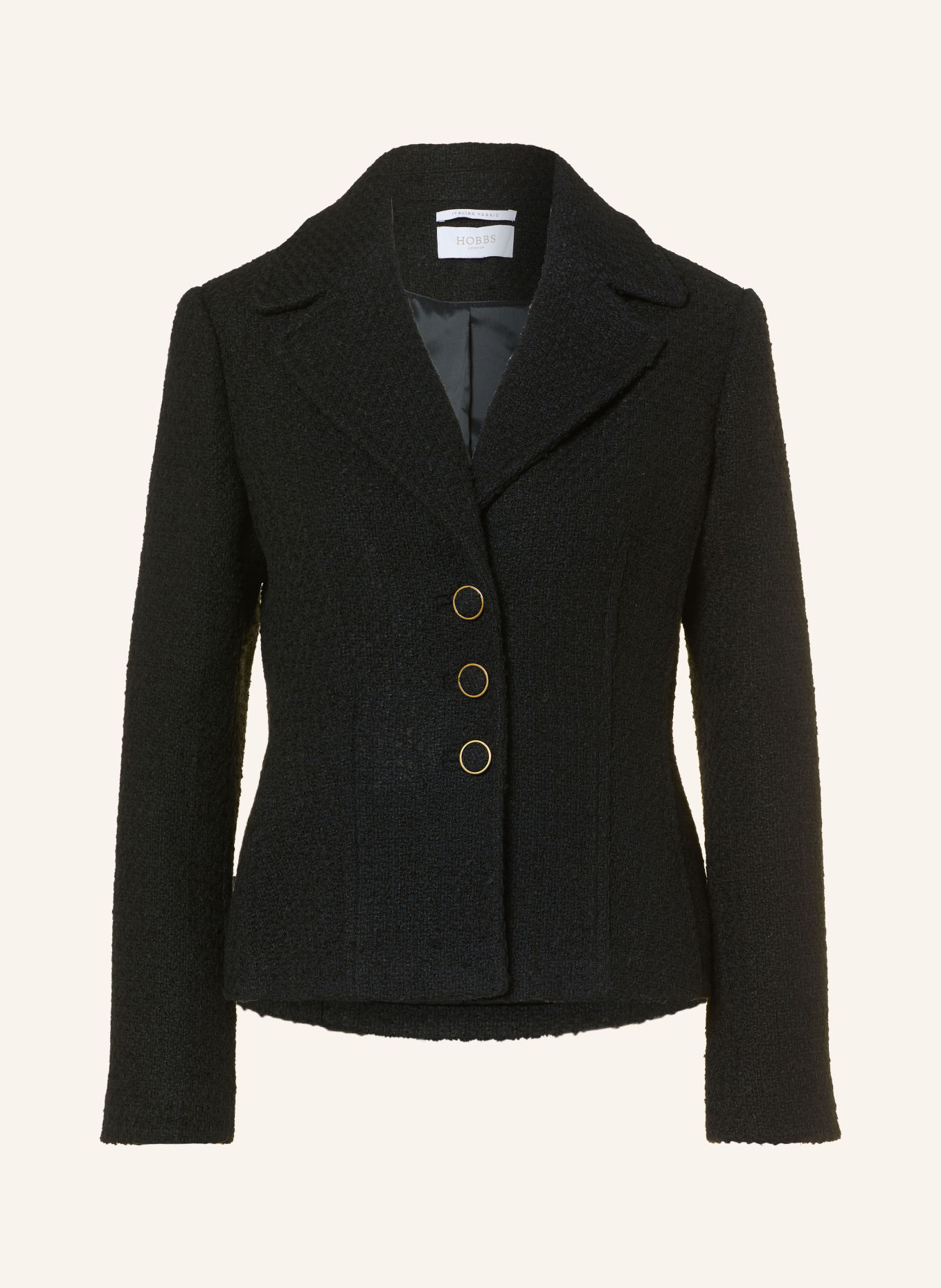 HOBBS MARNIE Tweed Blazer: BLACK