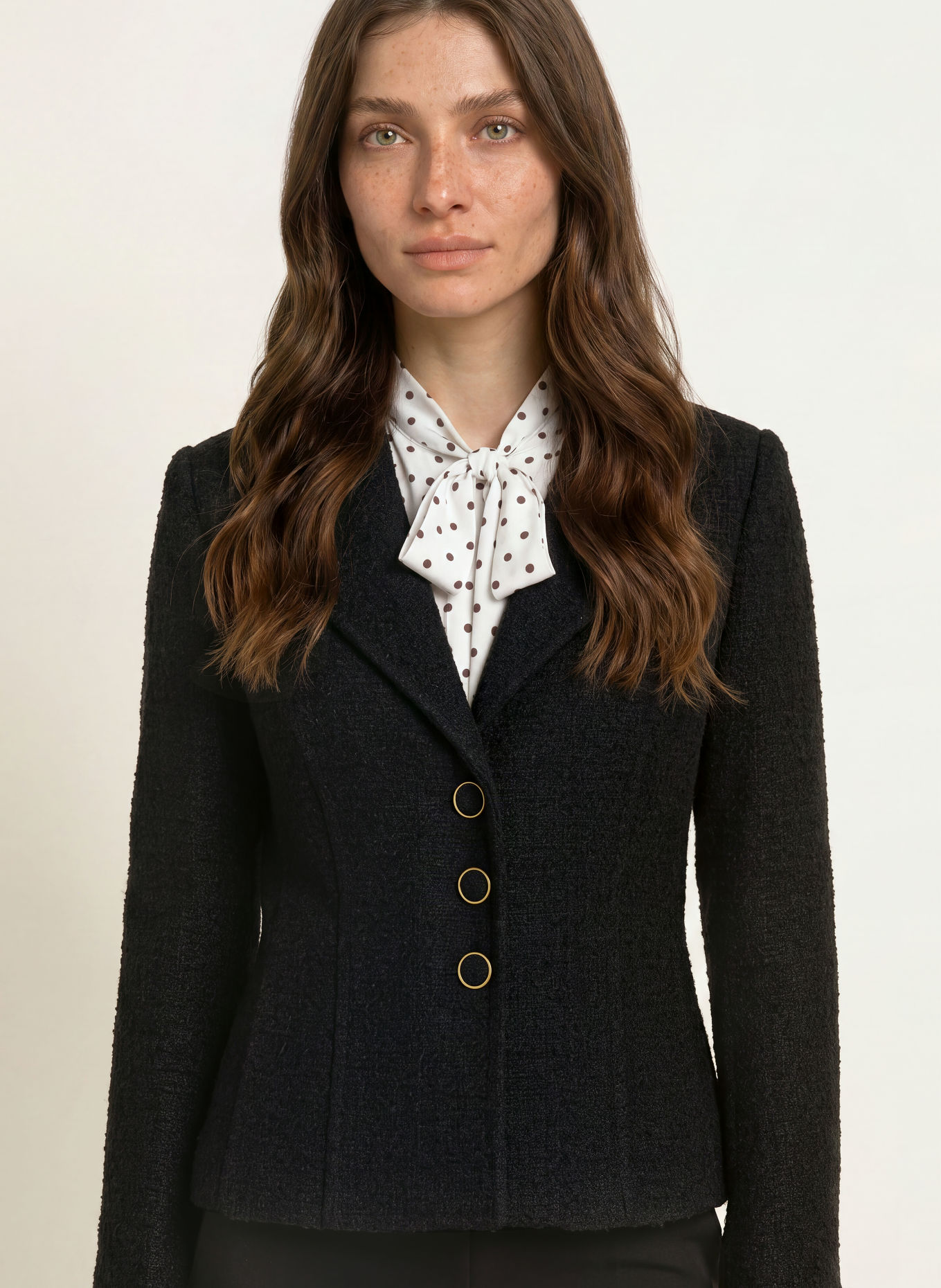 HOBBS MARNIE Tweed Blazer: BLACK