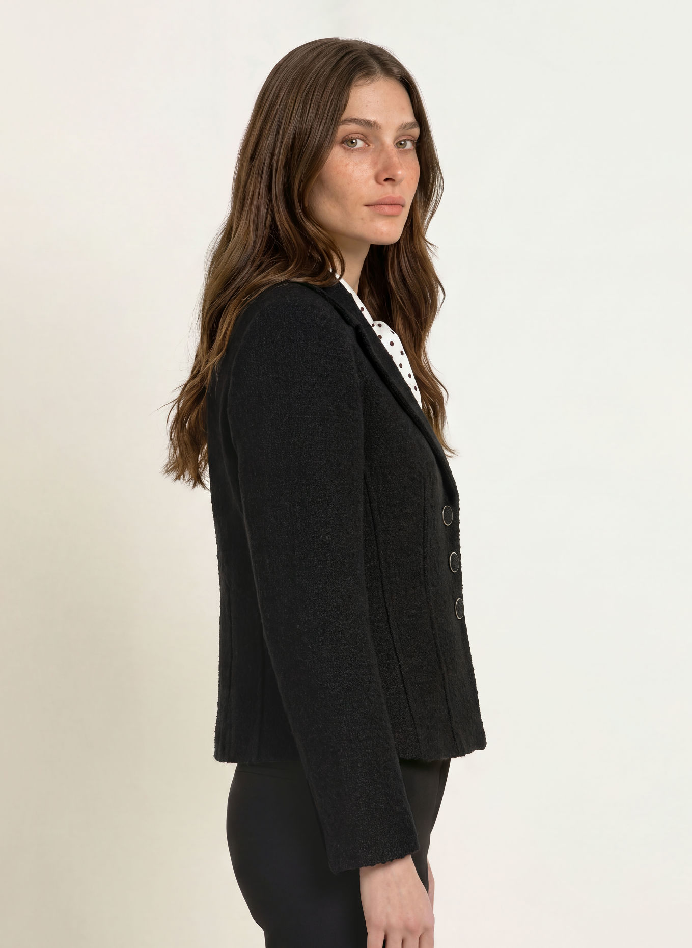 HOBBS MARNIE Tweed Blazer: BLACK