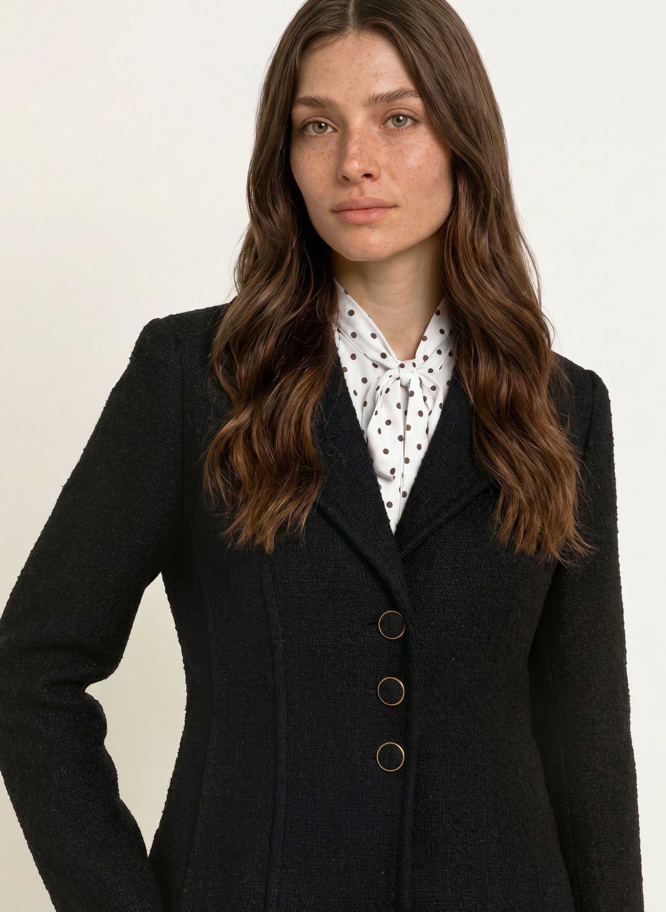 HOBBS MARNIE Tweed Blazer: BLACK