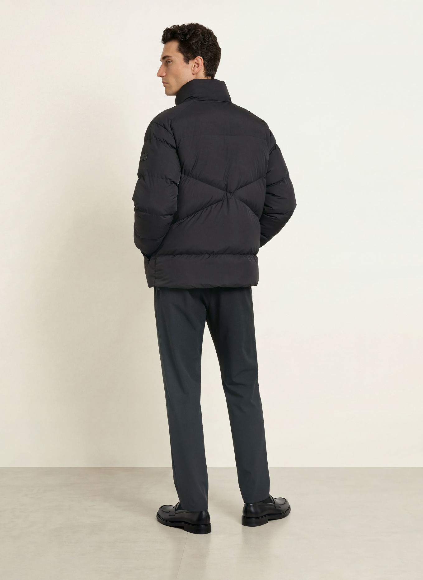 ALPHATAURI OLAVON Down Jacket: BLACK