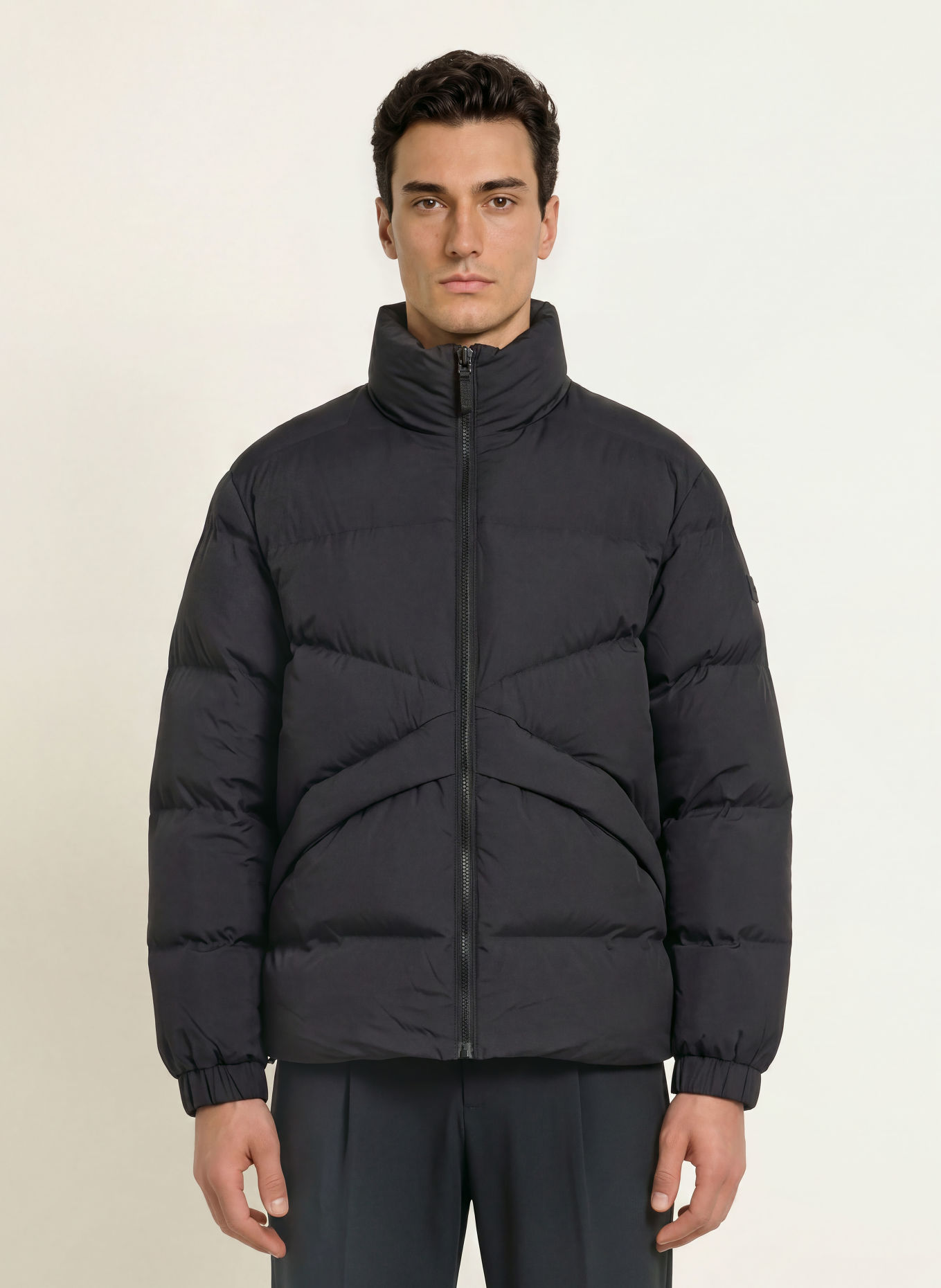 ALPHATAURI OLAVON Down Jacket: BLACK