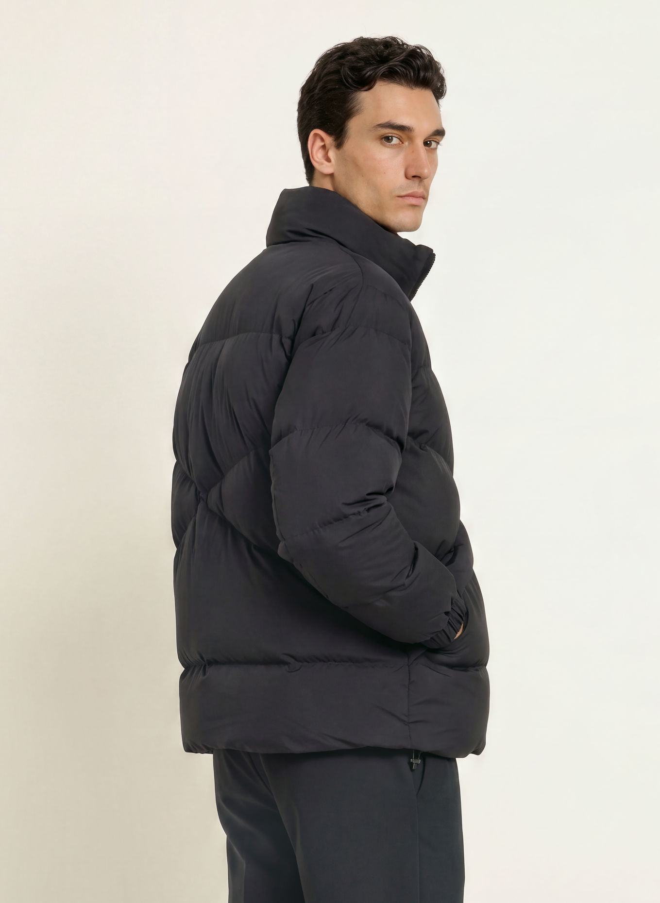 ALPHATAURI OLAVON Down Jacket: BLACK