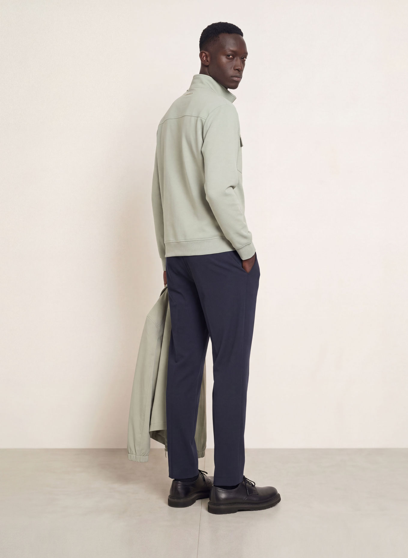 ALPHATAURI SYLVES Half-zip sweatshirt: LIGHT GREEN