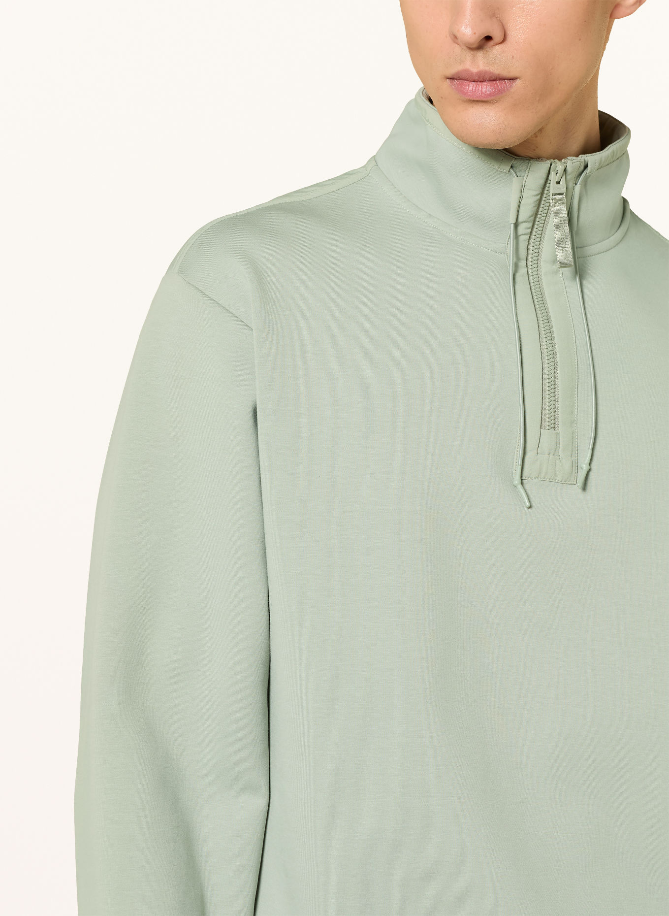 ALPHATAURI SYLVES Half-zip sweatshirt: LIGHT GREEN
