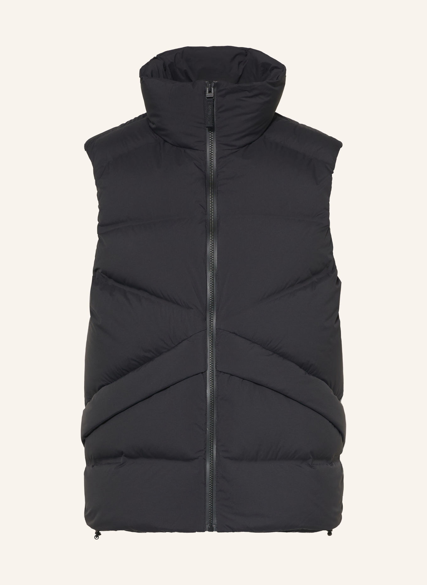 ALPHATAURI OLAVEN Down vest: BLACK