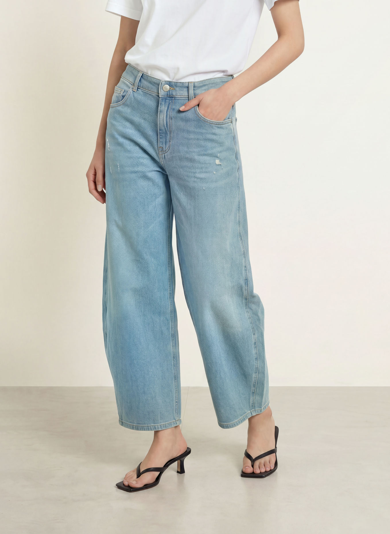 OPUS PANTS MARI LEAP Barrel-leg jeans: 70342 light blue