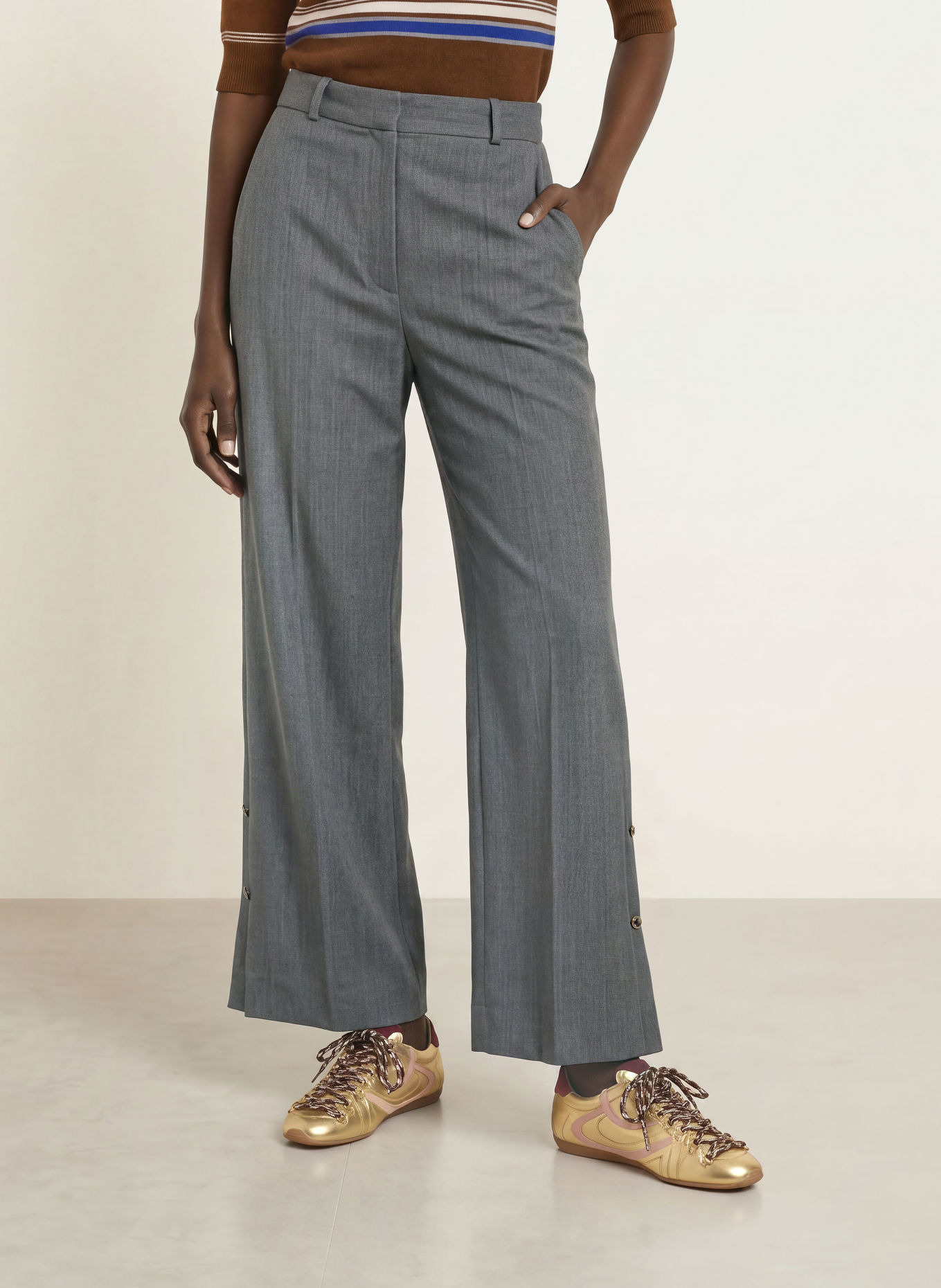 CLAUDIE PIERLOT Marlenehose: GRAU