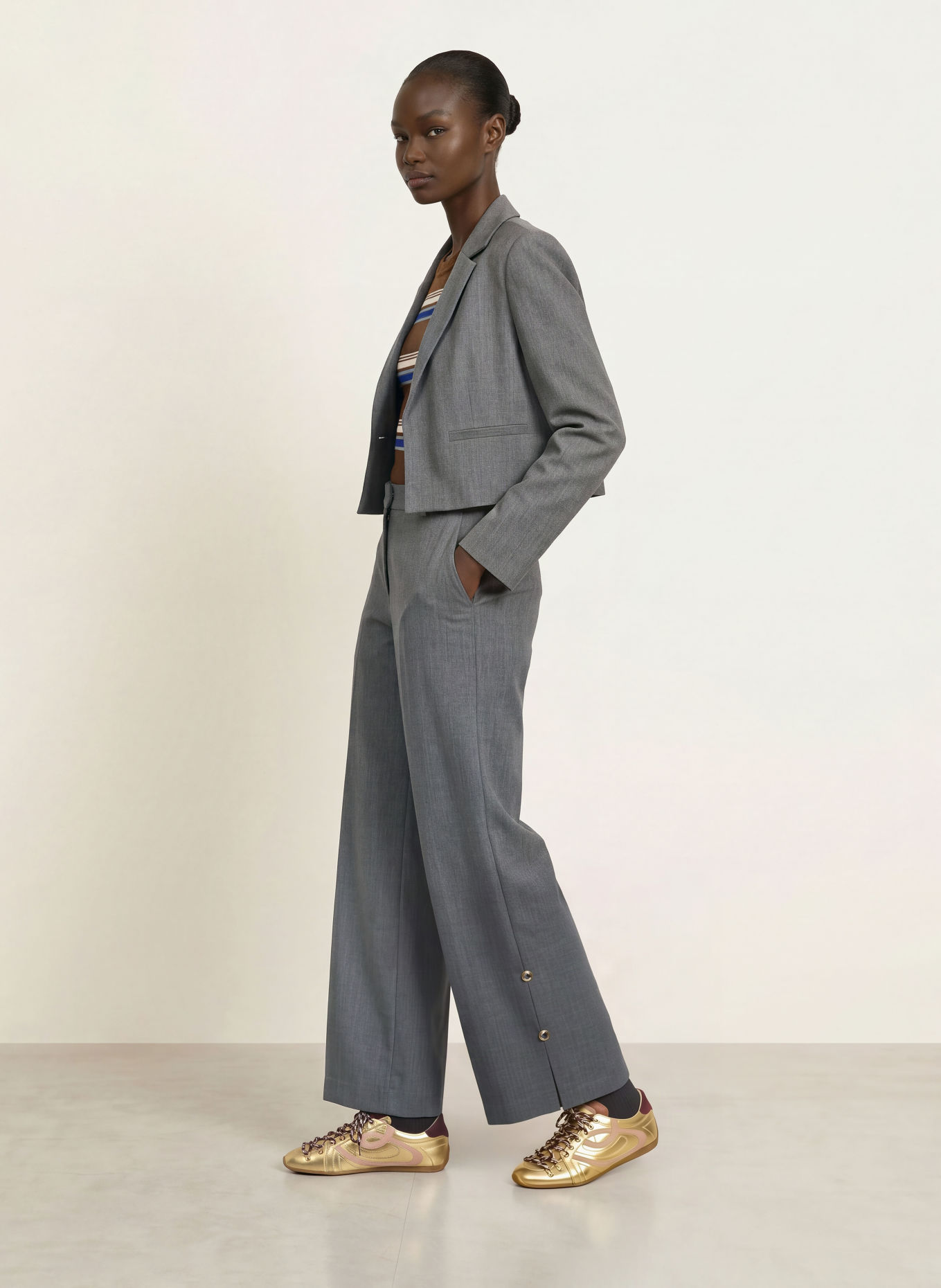 CLAUDIE PIERLOT Marlenehose: GRAU