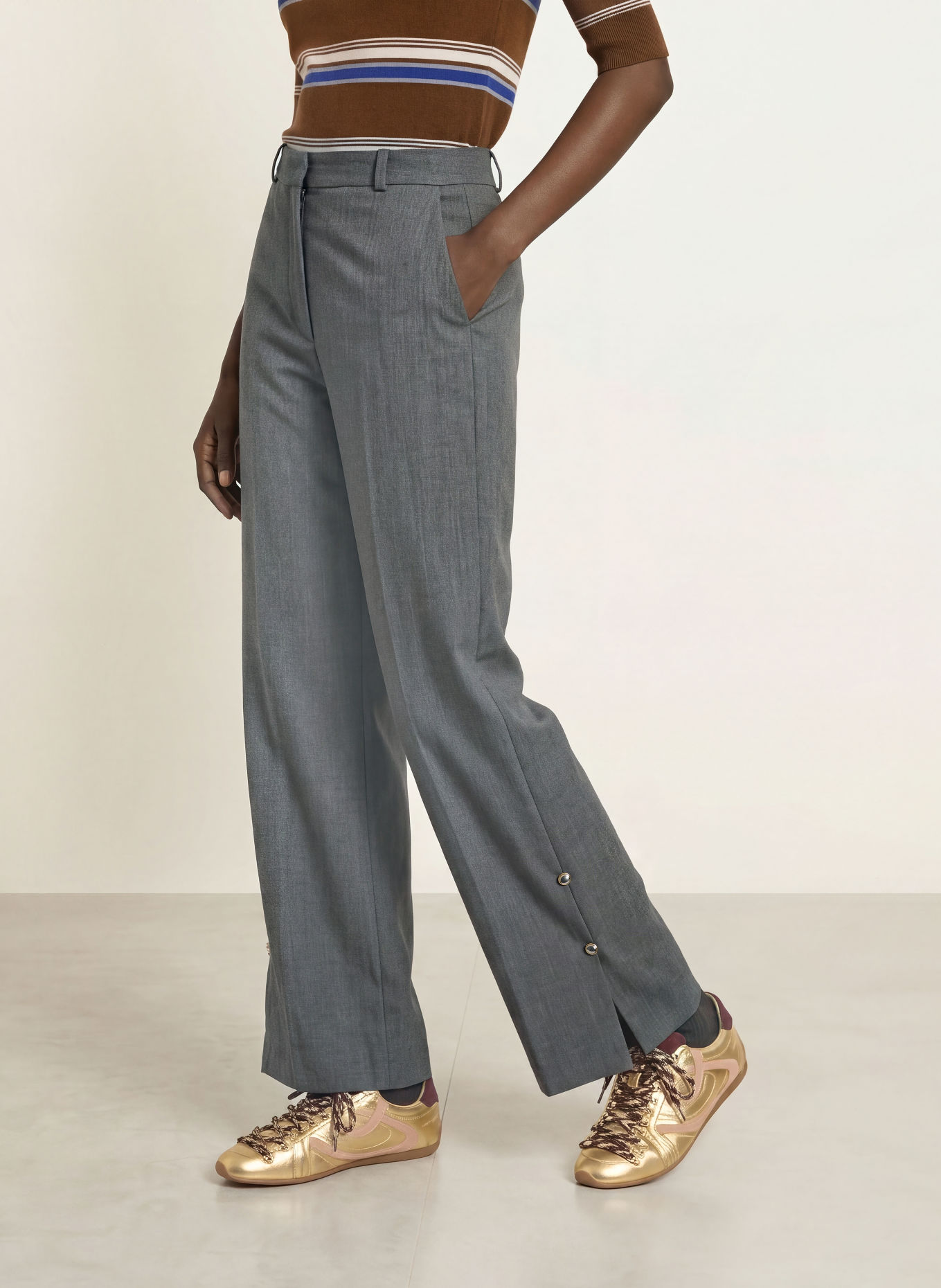 CLAUDIE PIERLOT Marlenehose: GRAU