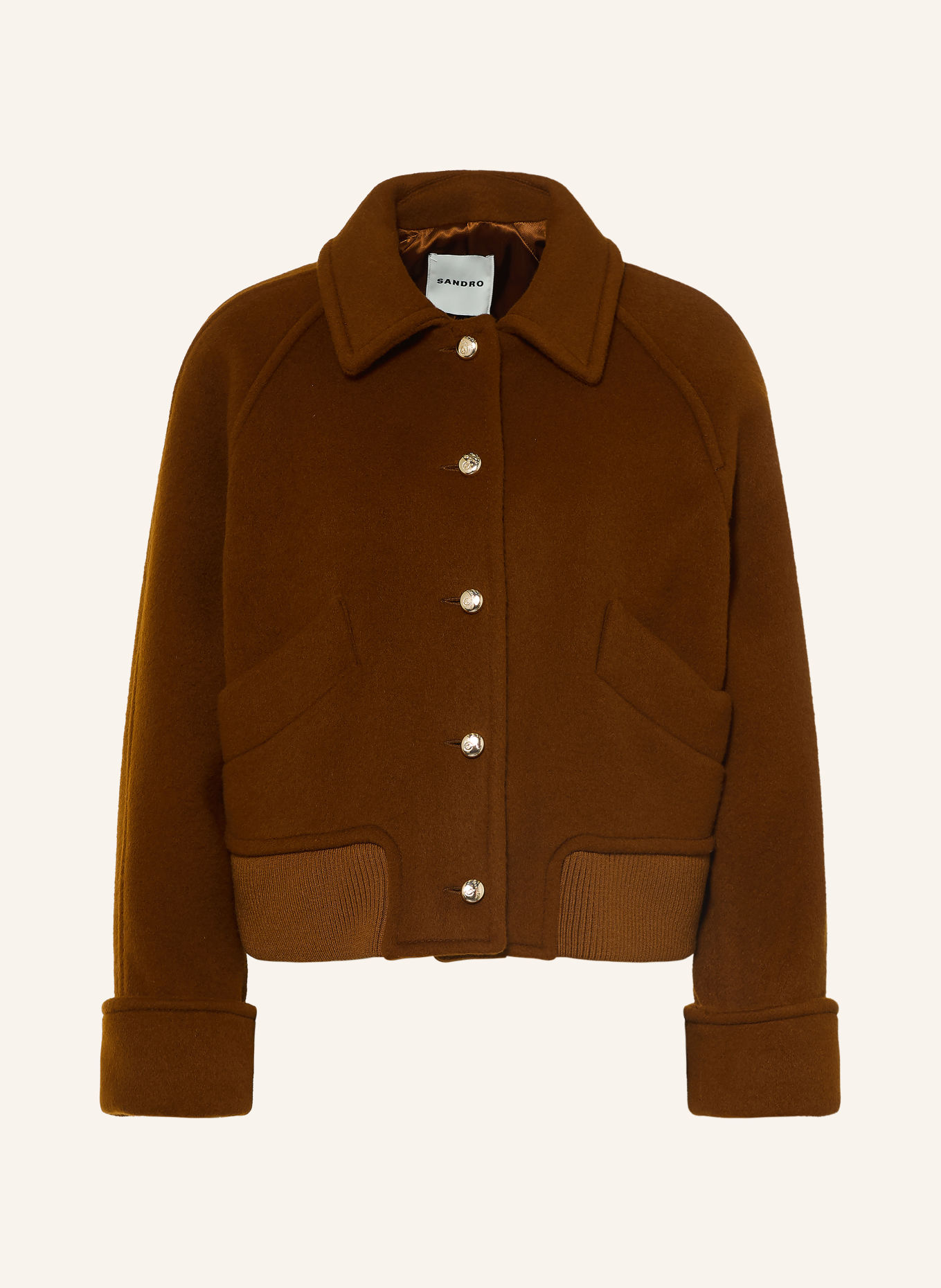 SANDRO Blouson: COGNAC