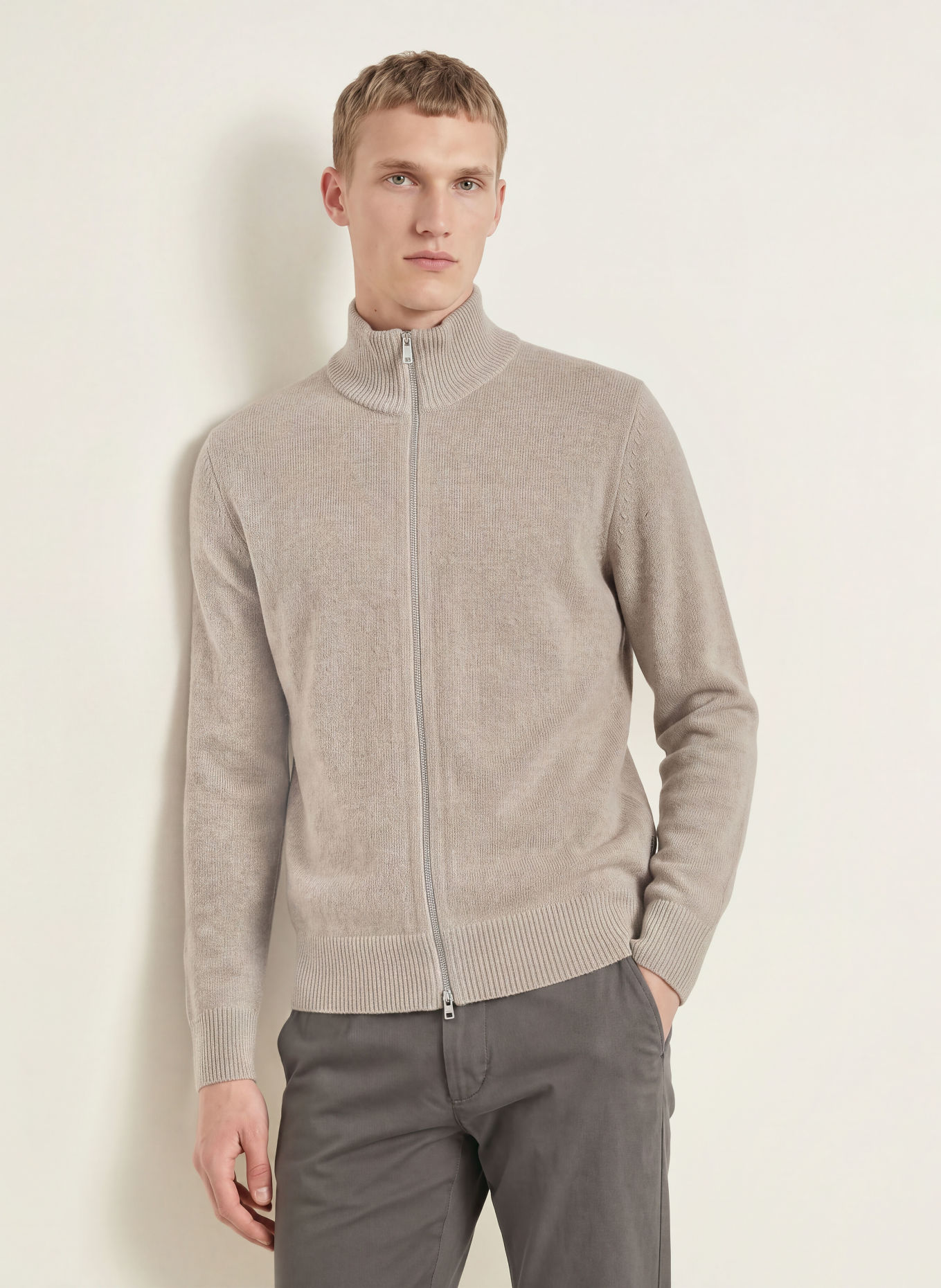 Marc O'Polo Strickjacke: HELLBRAUN