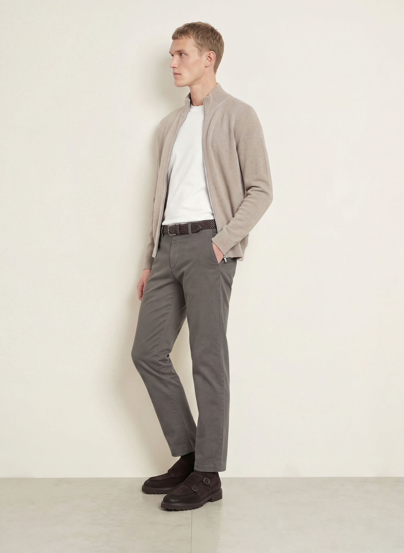 Marc O'Polo Strickjacke: HELLBRAUN