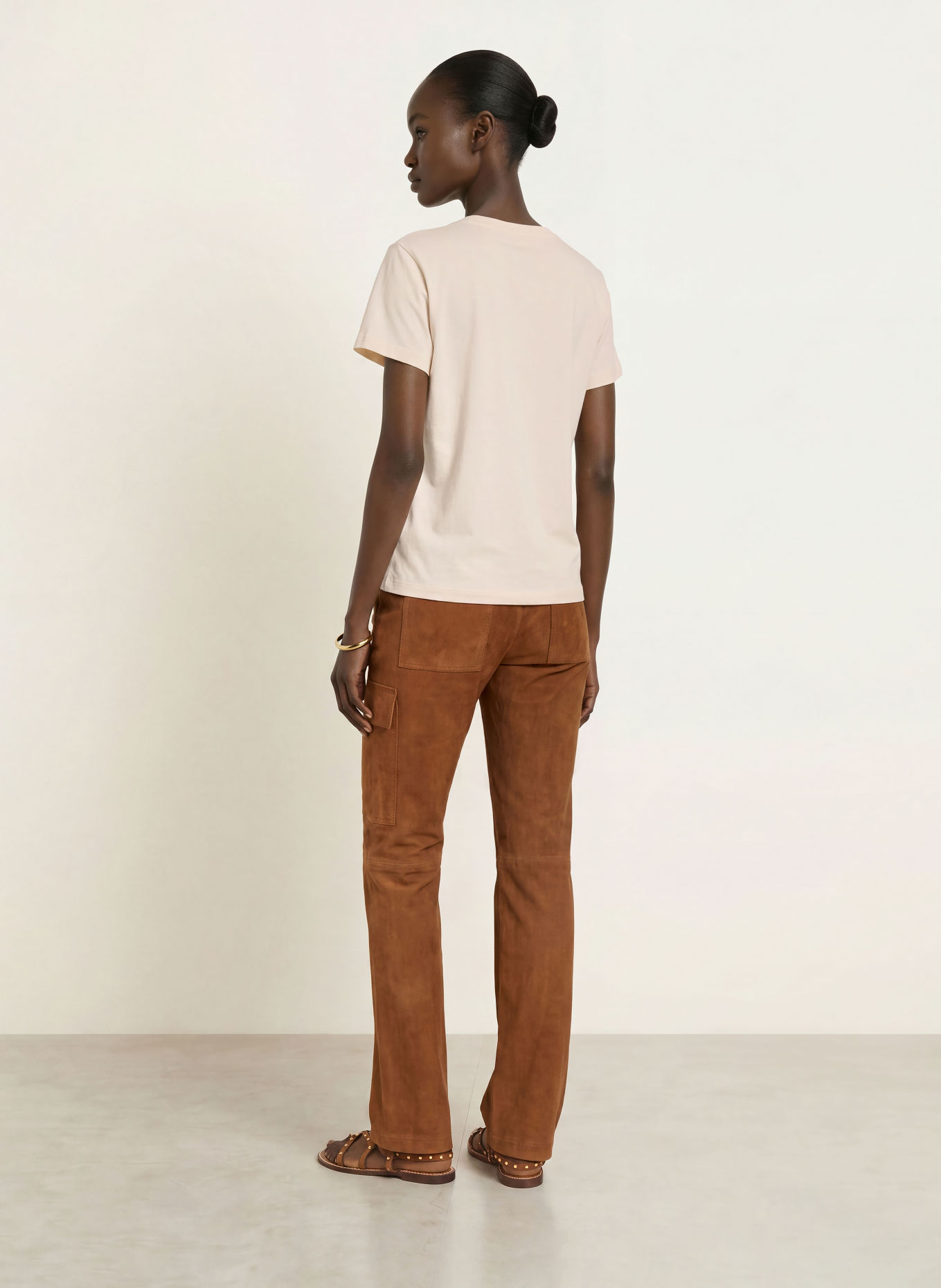 ba&sh Tricou IONI: ECRU / GRI DESCHIS