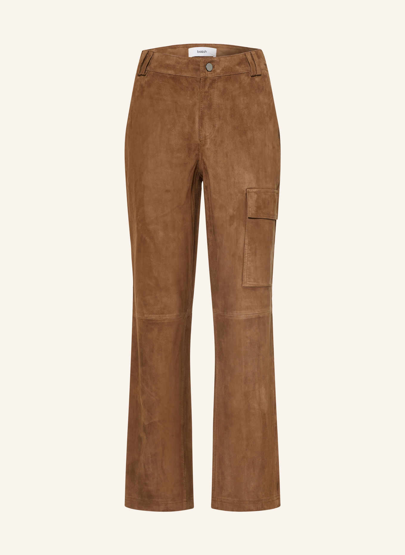 ba&sh Cargohose SITA aus Leder: BRAUN