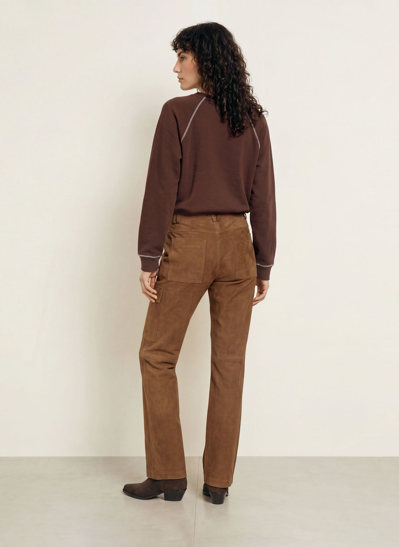 ba&sh Cargohose SITA aus Leder: BRAUN