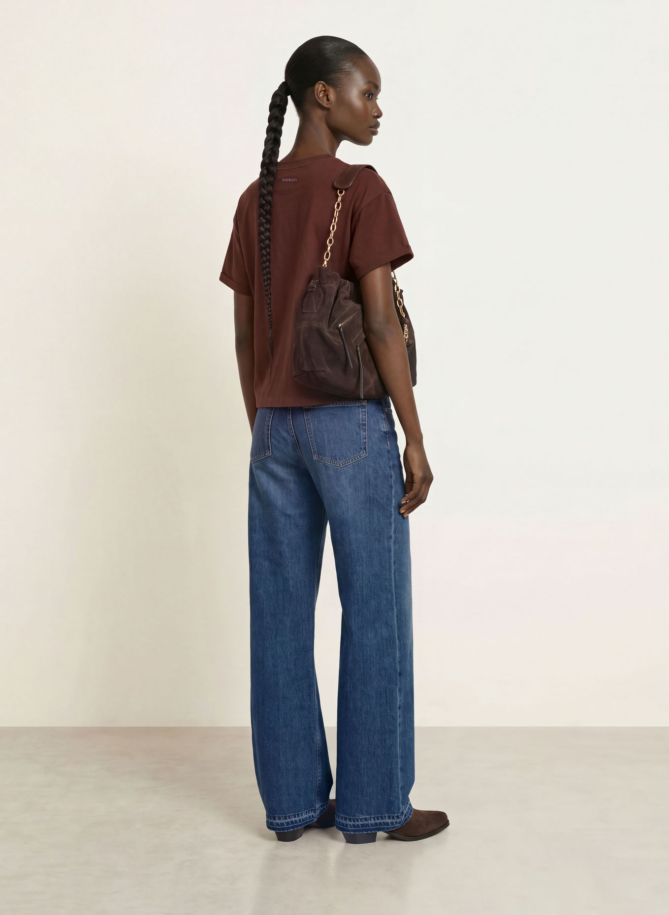 ba&sh Tricou ROSIE: MARO ÎNCHIS