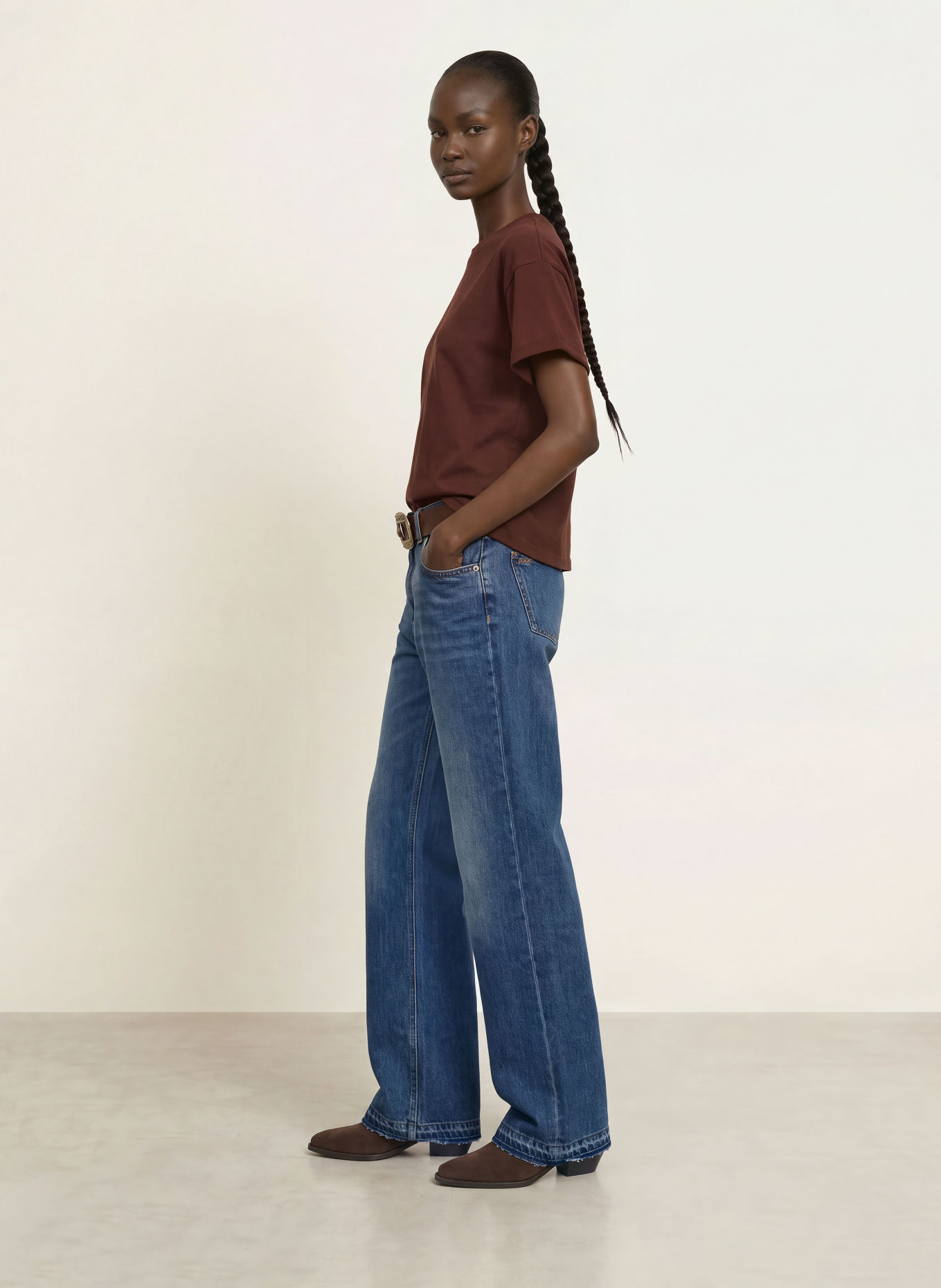 ba&sh Tricou ROSIE: MARO ÎNCHIS