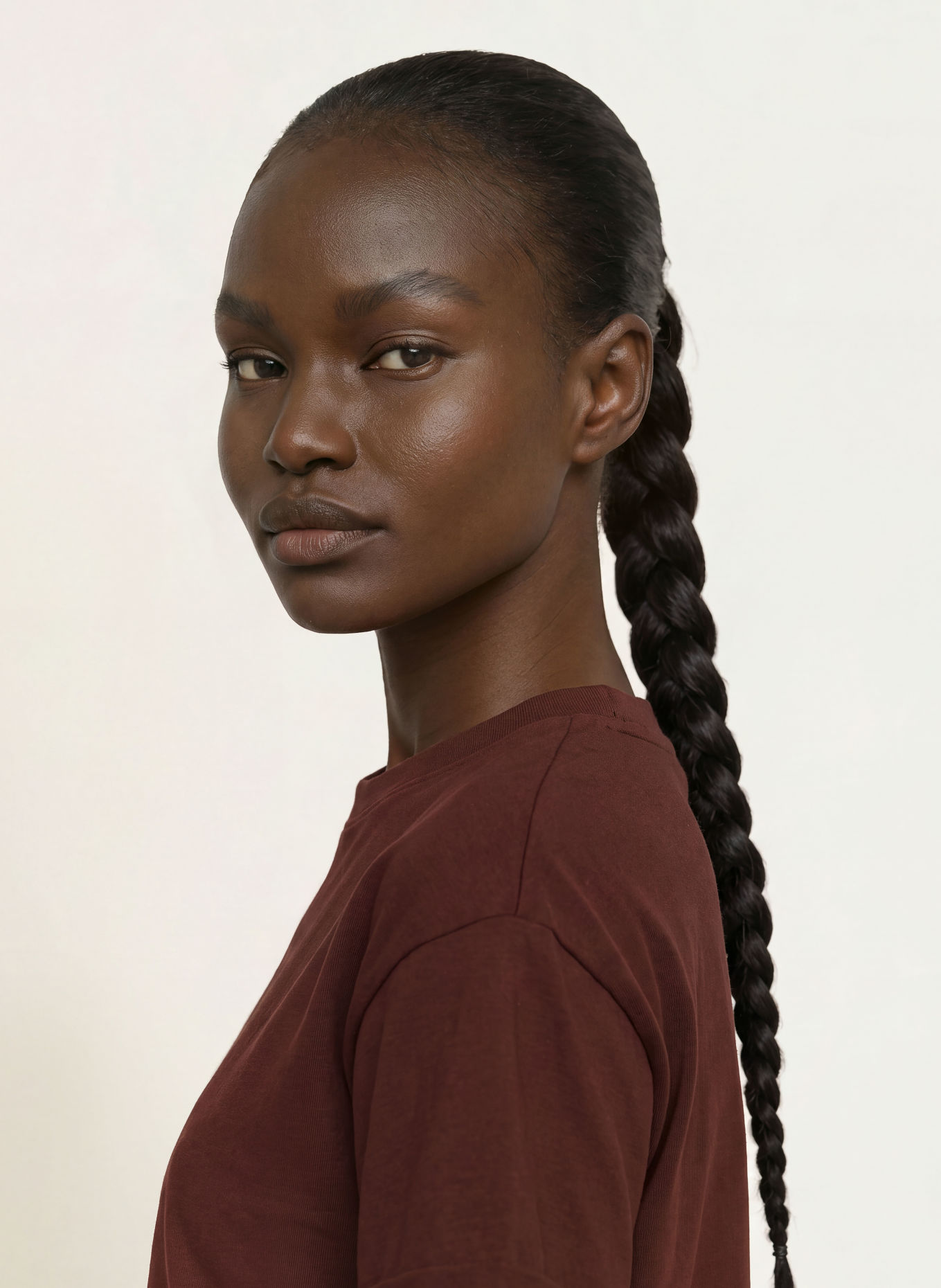 ba&sh Tricou ROSIE: MARO ÎNCHIS