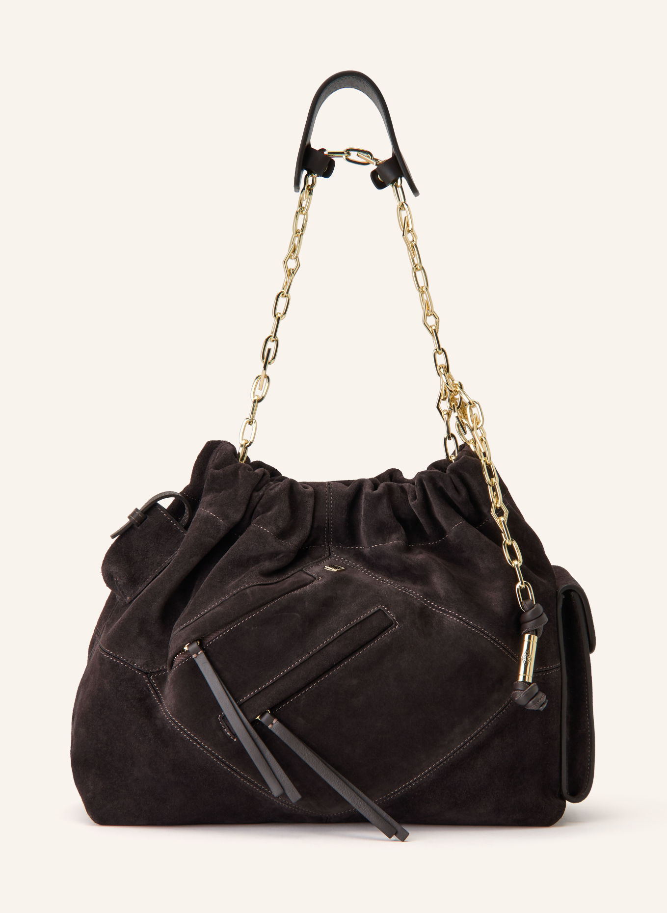 ba&sh Shopper JUNE MEDIUM: MÖRKLILA / GULD
