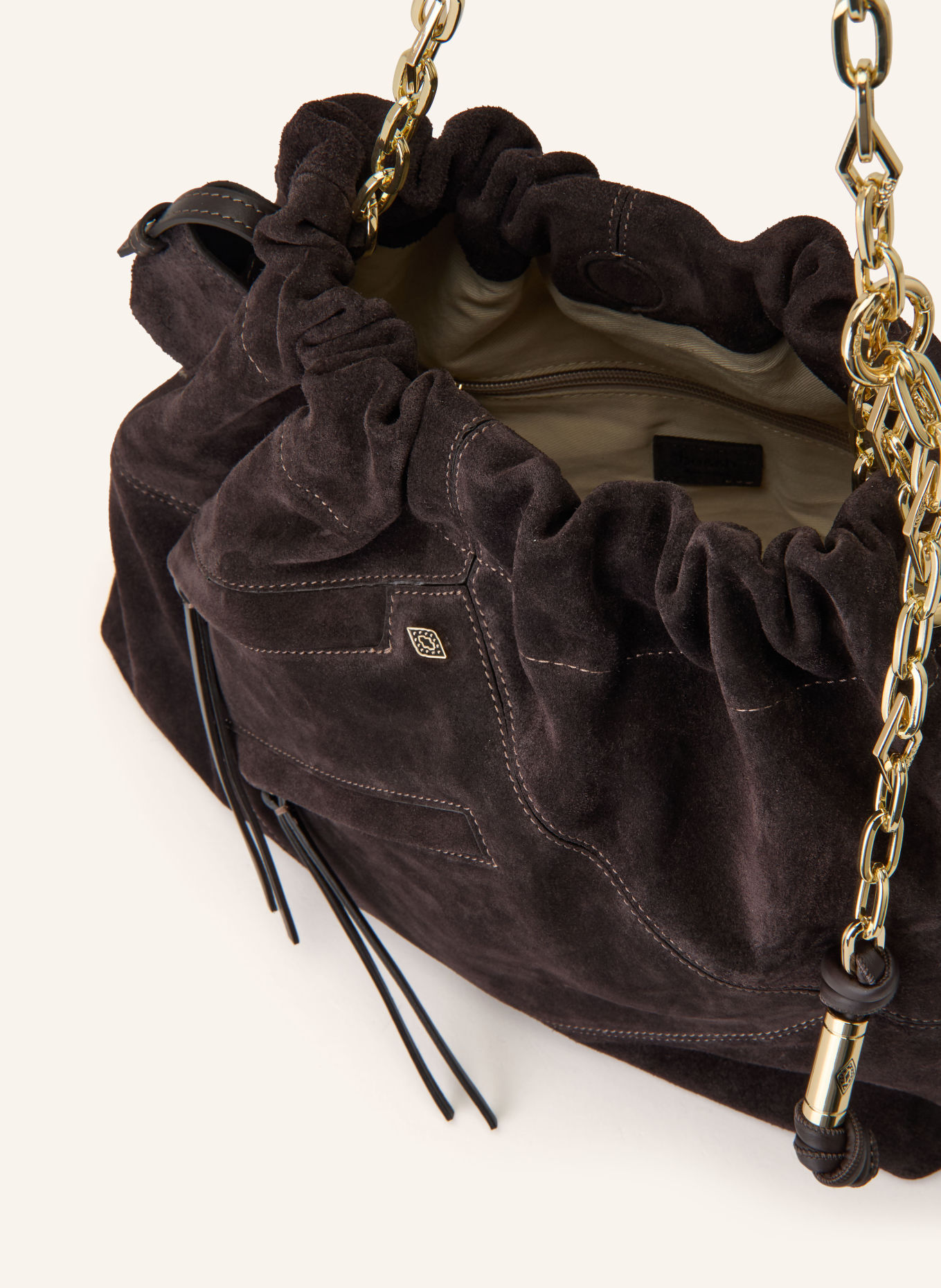 ba&sh Shopper JUNE MEDIUM: MÖRKLILA / GULD