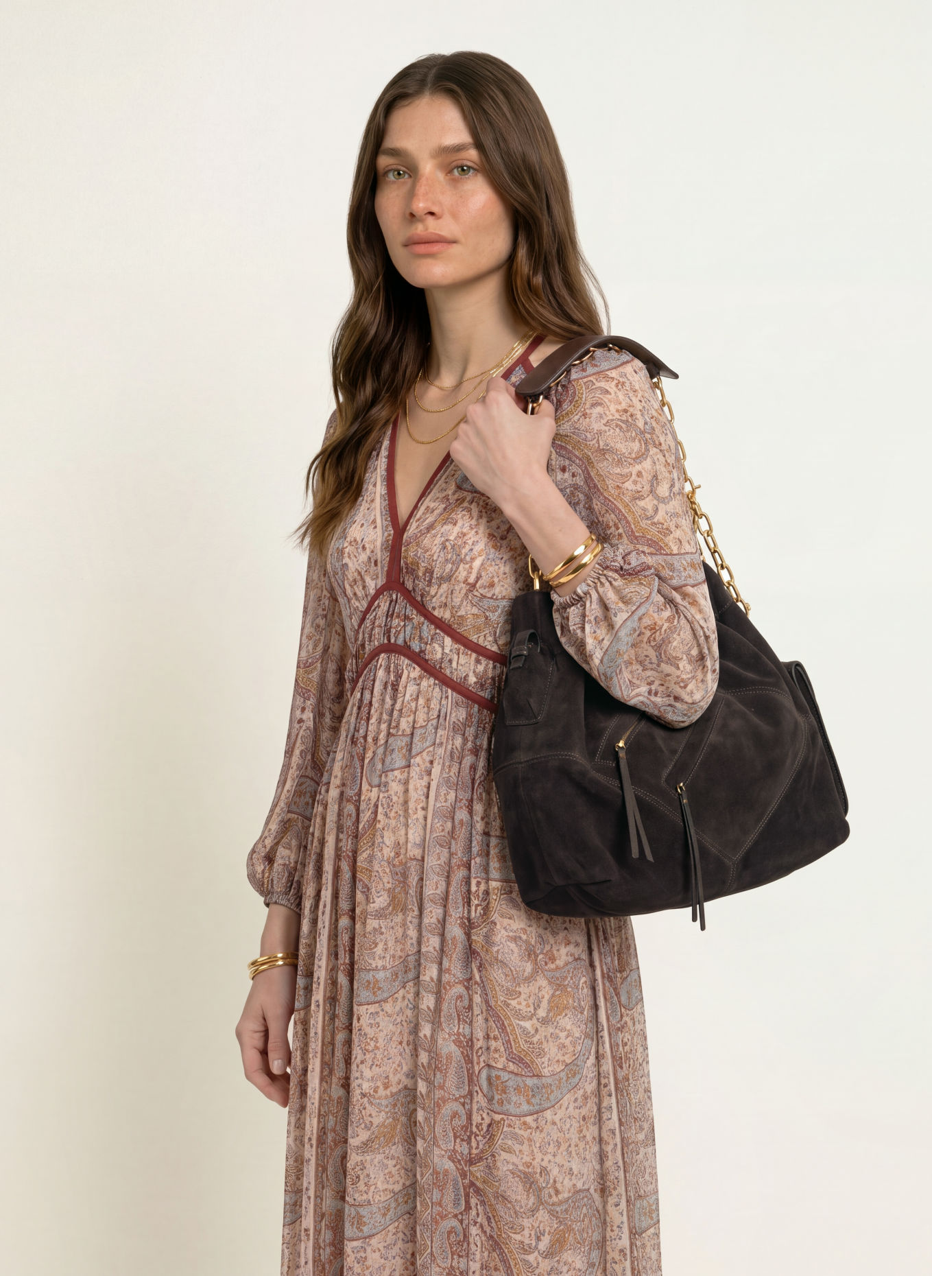 ba&sh JUNE MEDIUM Shoppers: DARK PURPLE / GOLD
