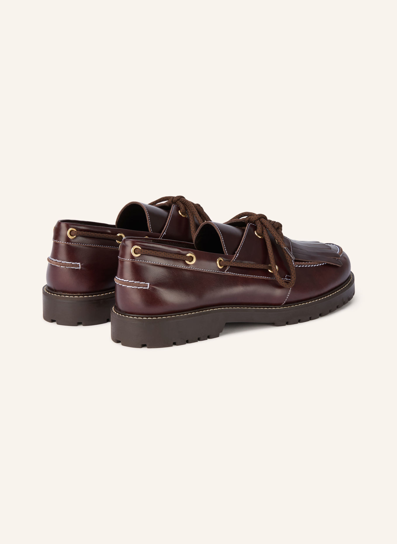CLAUDIE PIERLOT Bootsschuhe: DUNKELBRAUN / GOLD