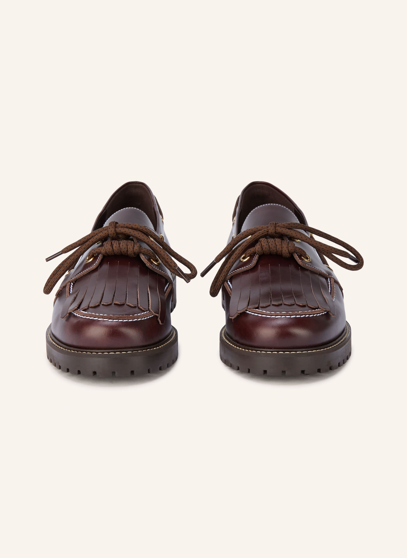 CLAUDIE PIERLOT Bootsschuhe: DUNKELBRAUN / GOLD